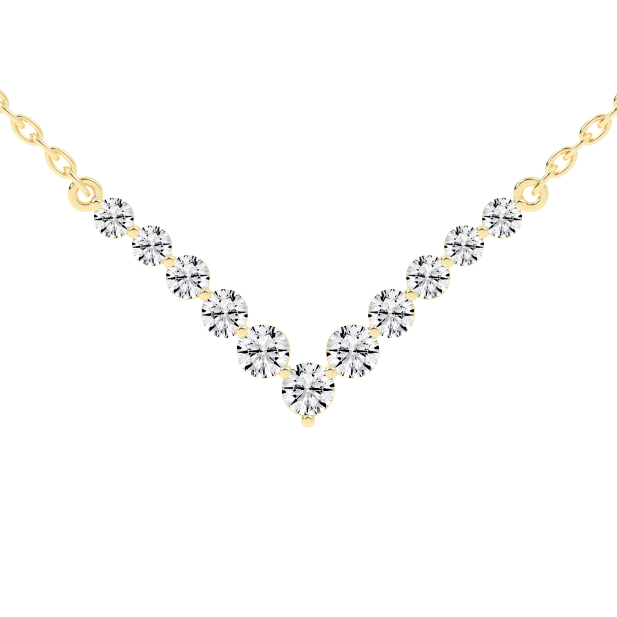 Velvet "V" Charm Diamond Pendant