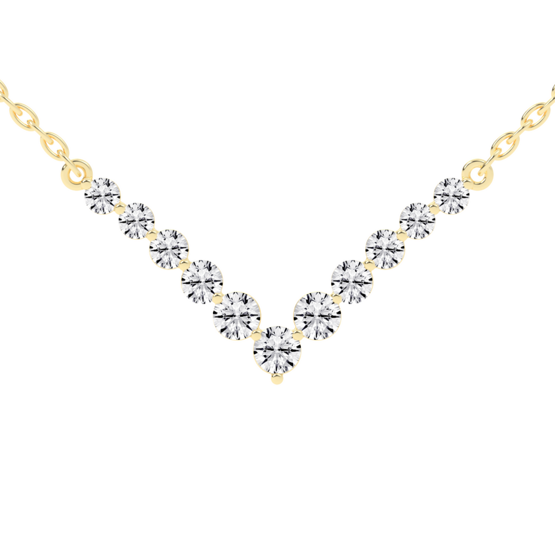 Velvet "V" Charm Diamond Pendant