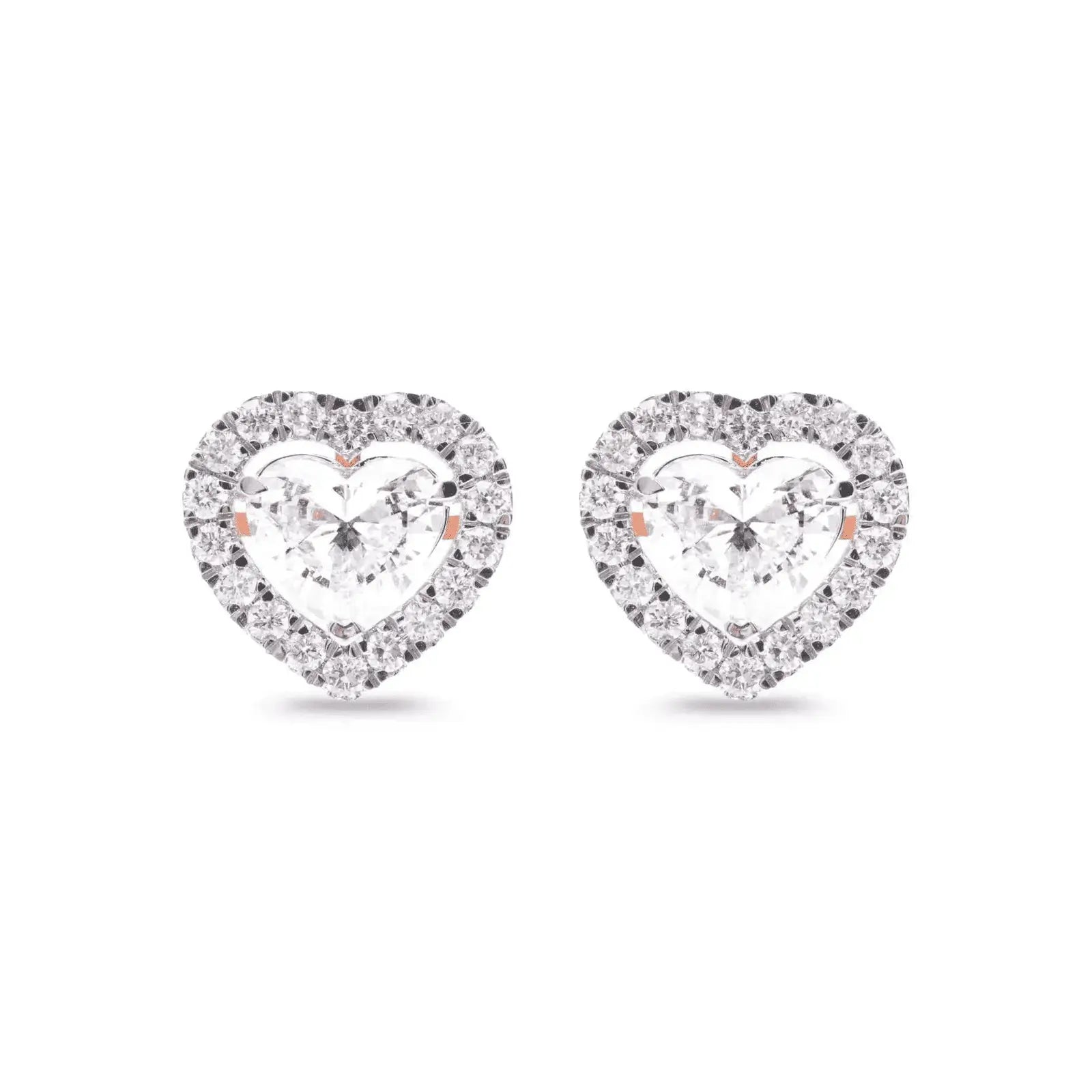 2 Carat Eugenie Heart Diamond Studs