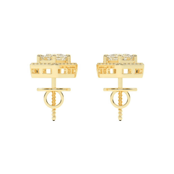 Passion Pair Princess Cut Diamond Earrings
