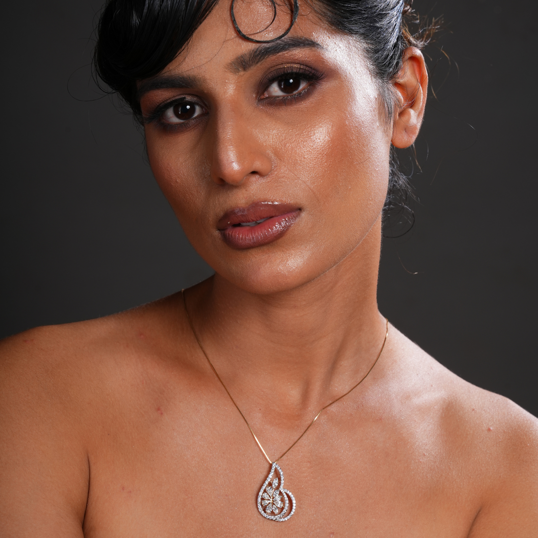 Floral Symphony Diamond Pendant