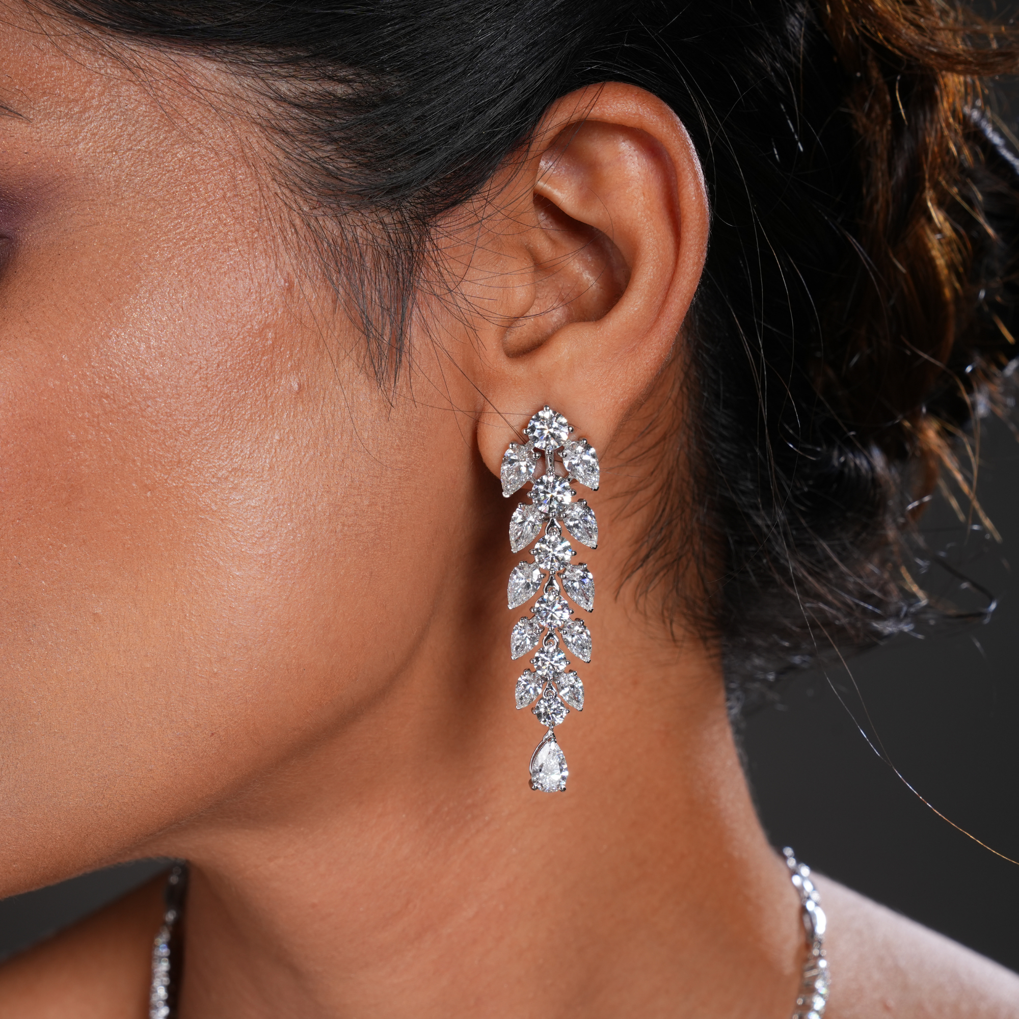 Majesty in Motion: Diamond Danglers