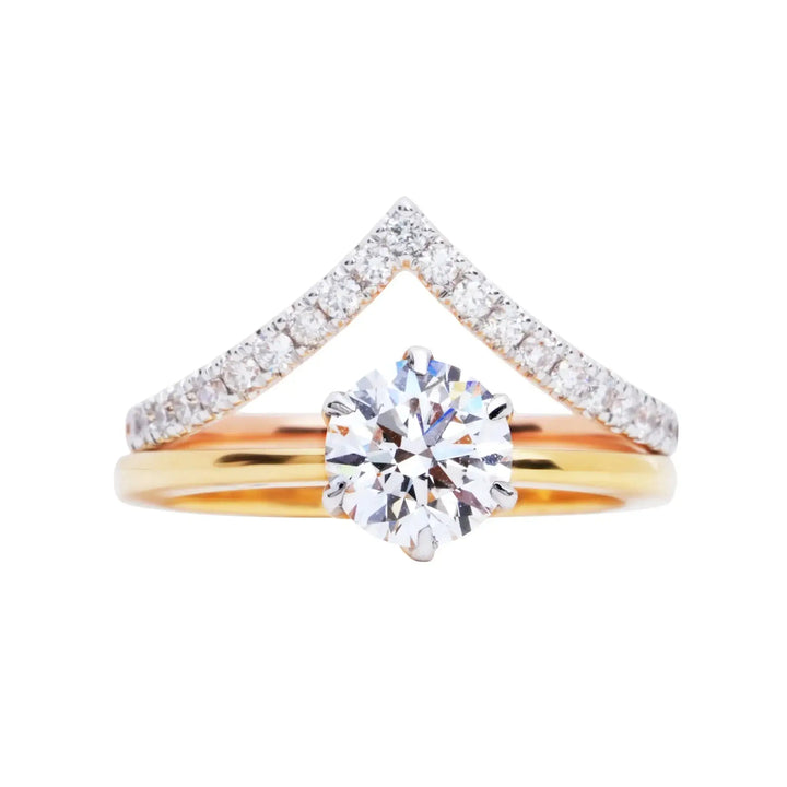 Solène Chevron Diamond Ring