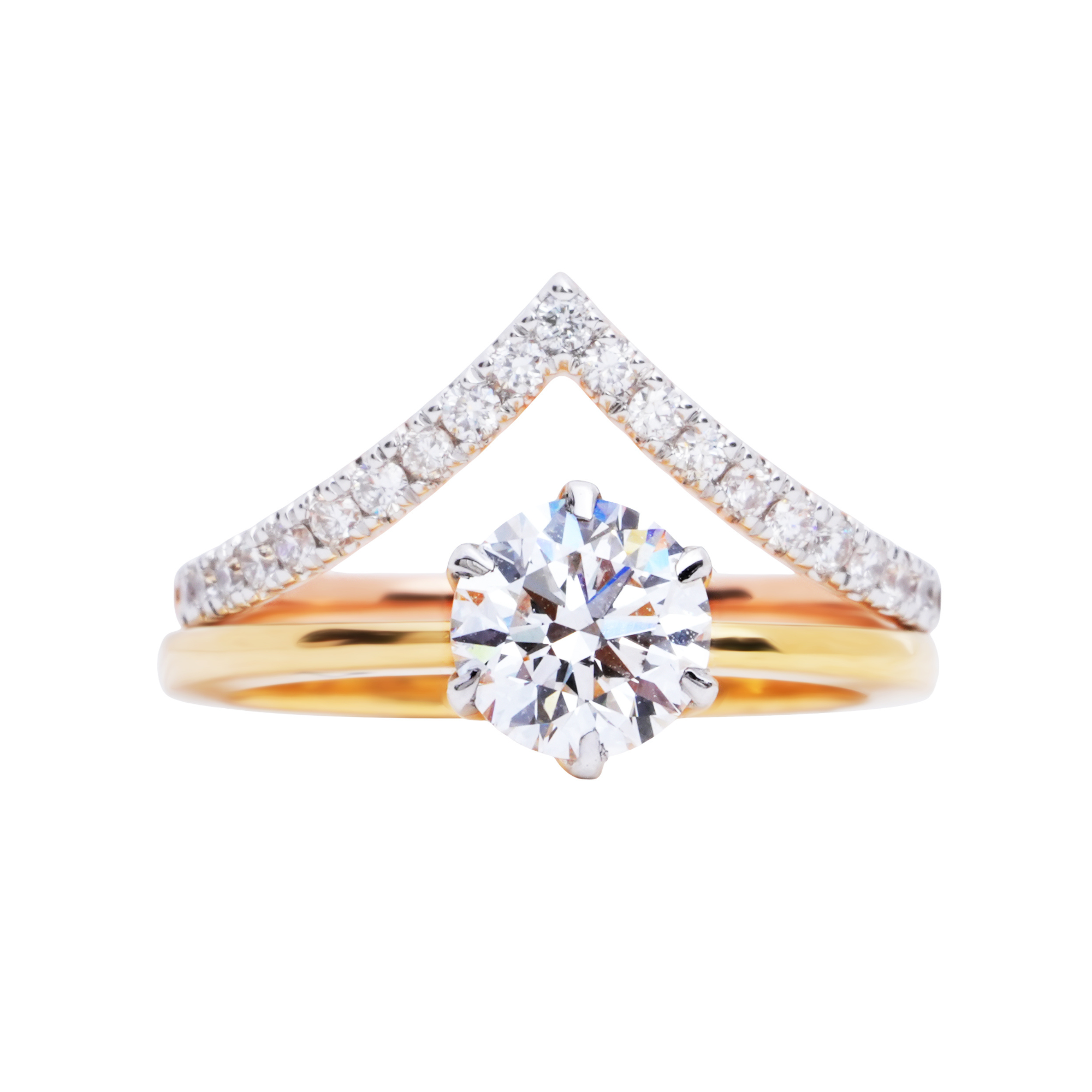 Solène Chevron Diamond Ring