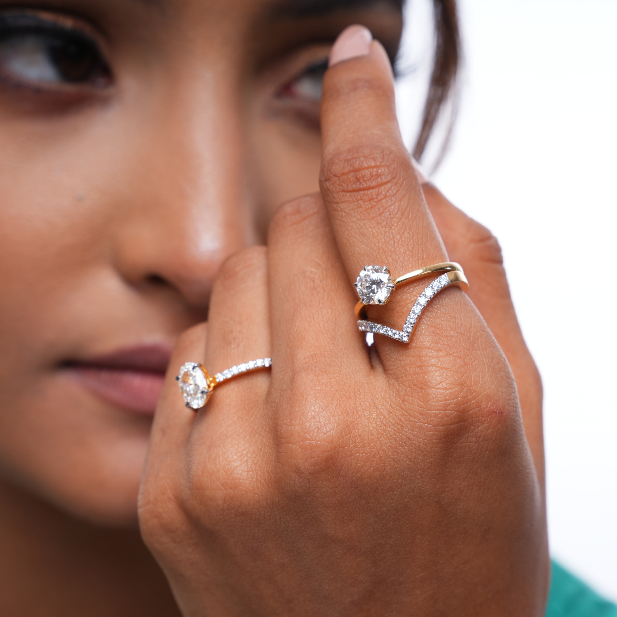 Solène Chevron Diamond Ring