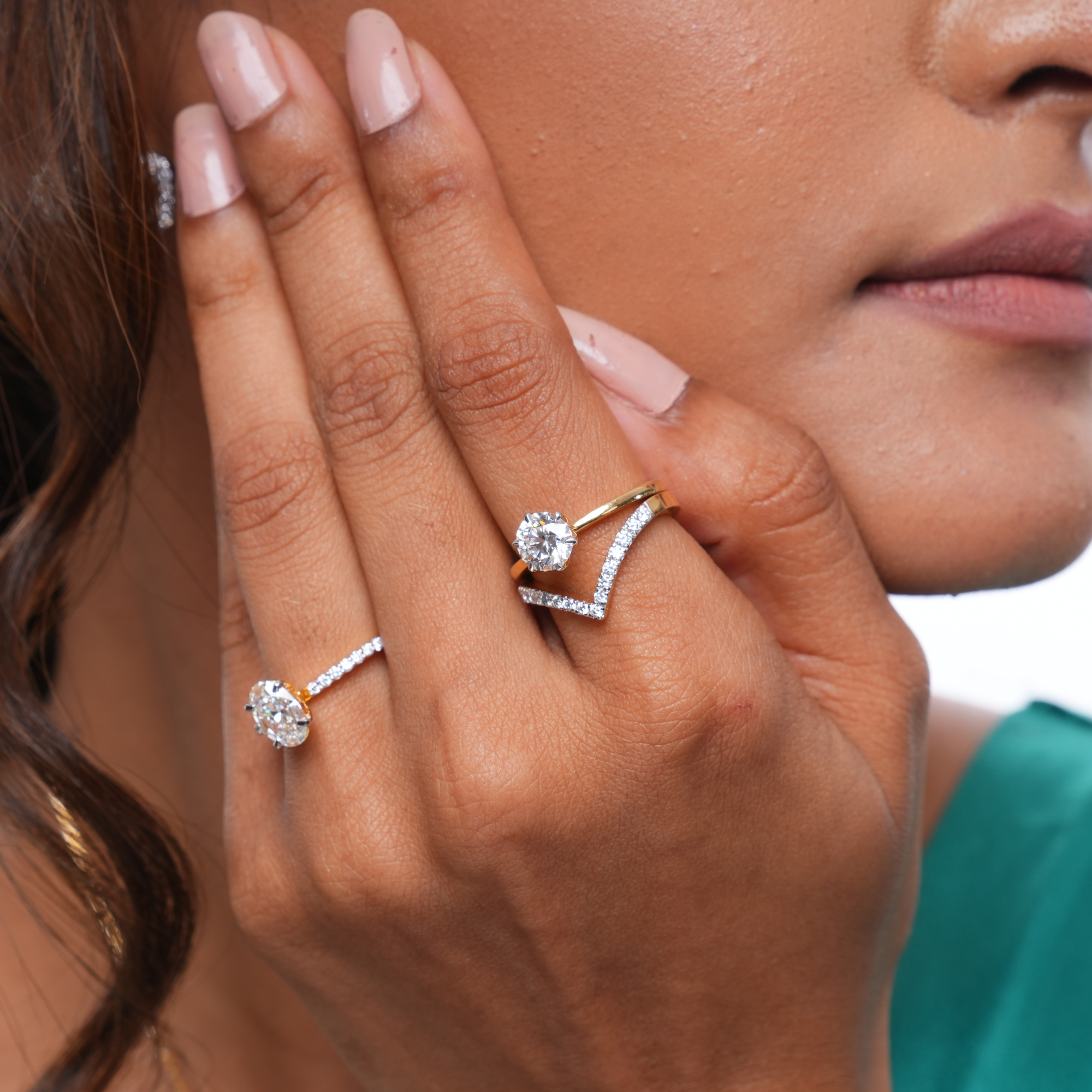 Solène Chevron Diamond Ring