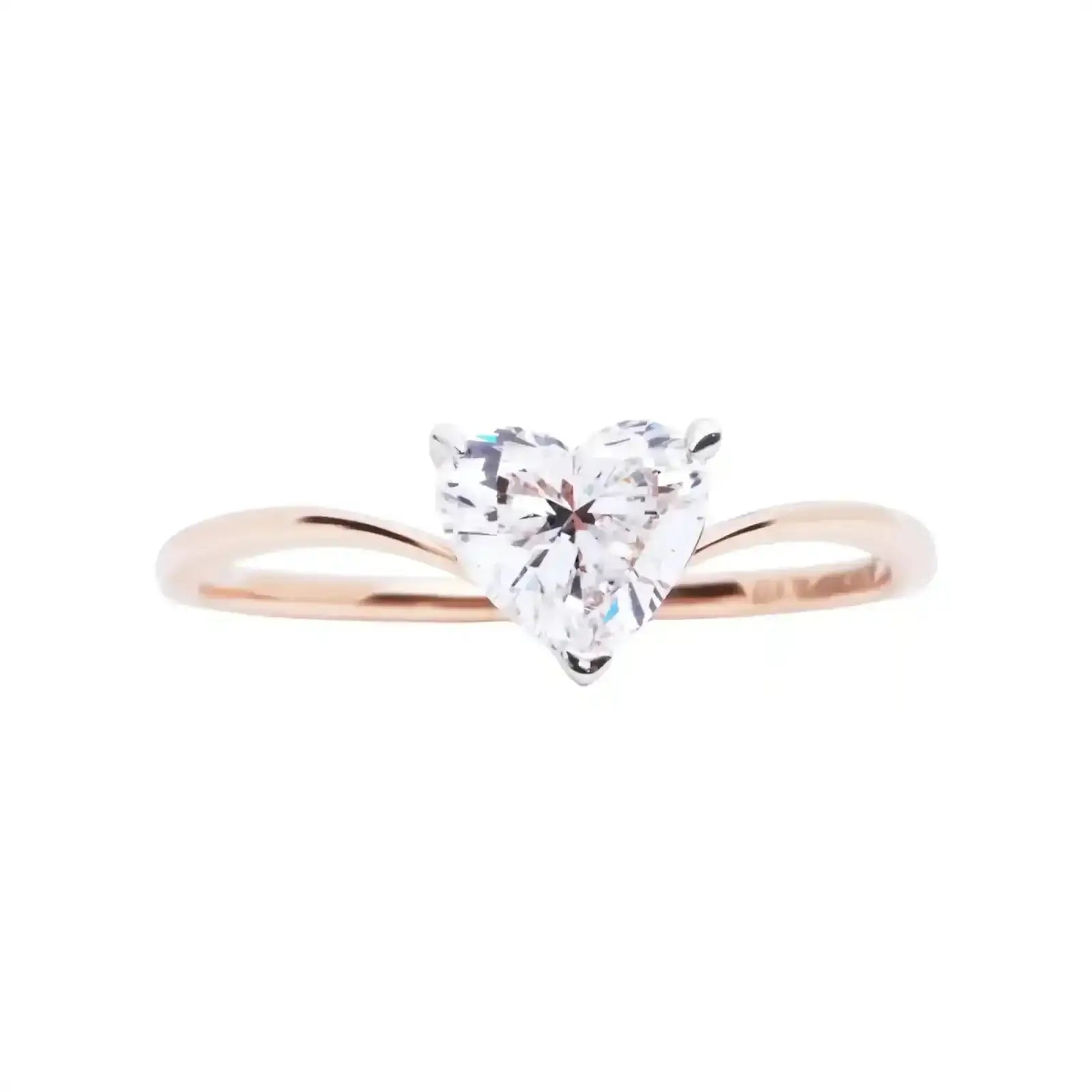 75 Cents Dainty Heart Diamond Ring