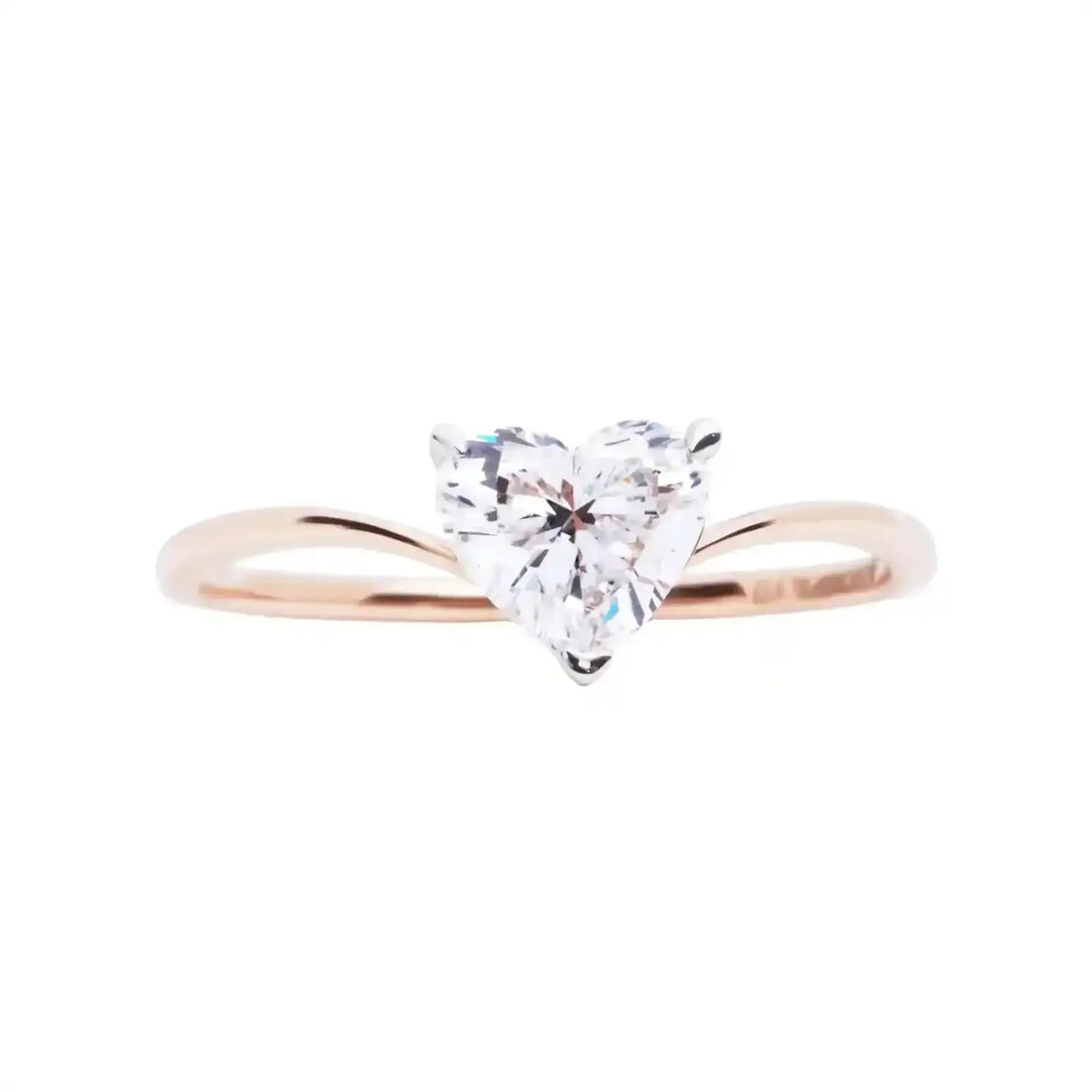 75 Cents Dainty Heart Diamond Ring