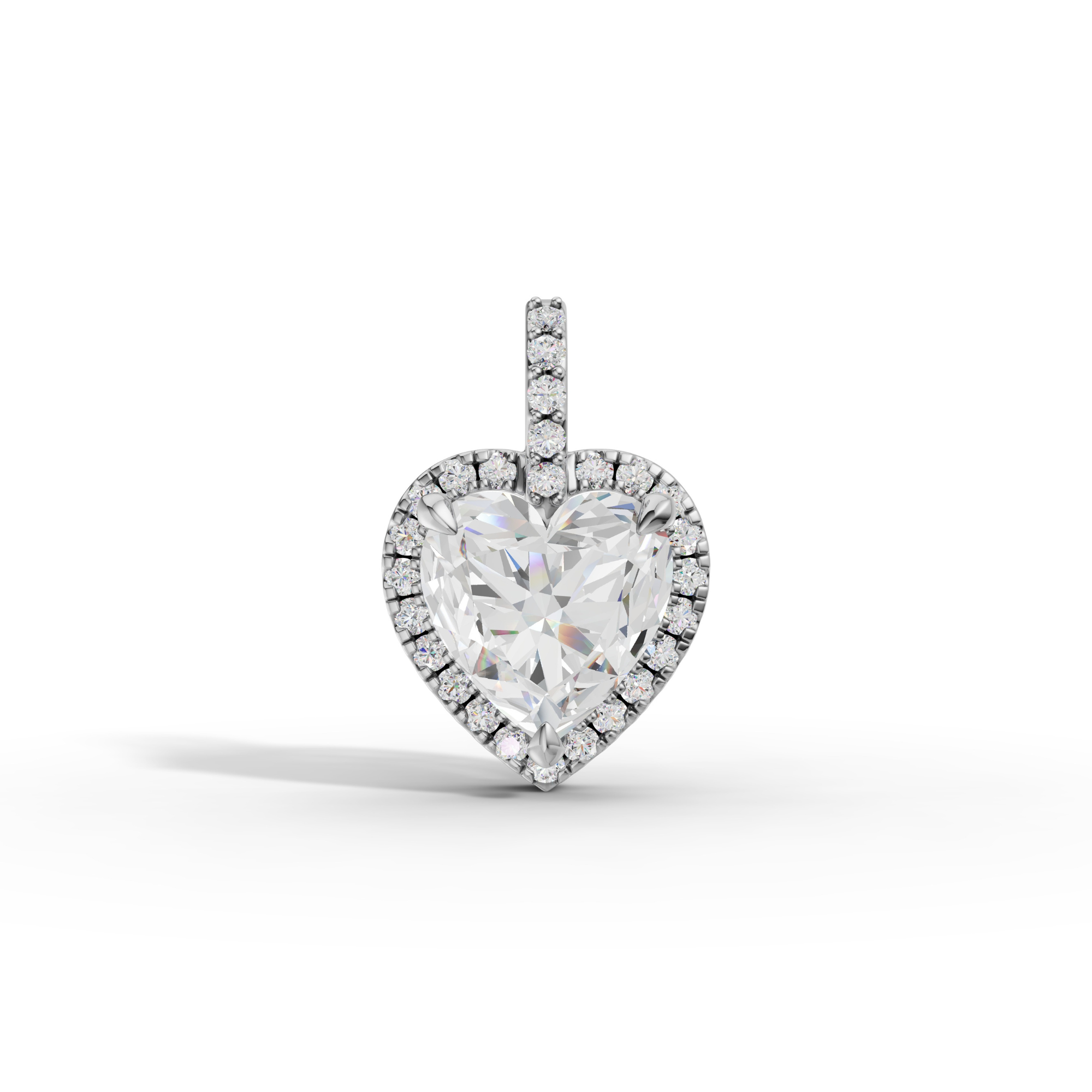 1 Carat Crimson Heart Solitaire Pendant