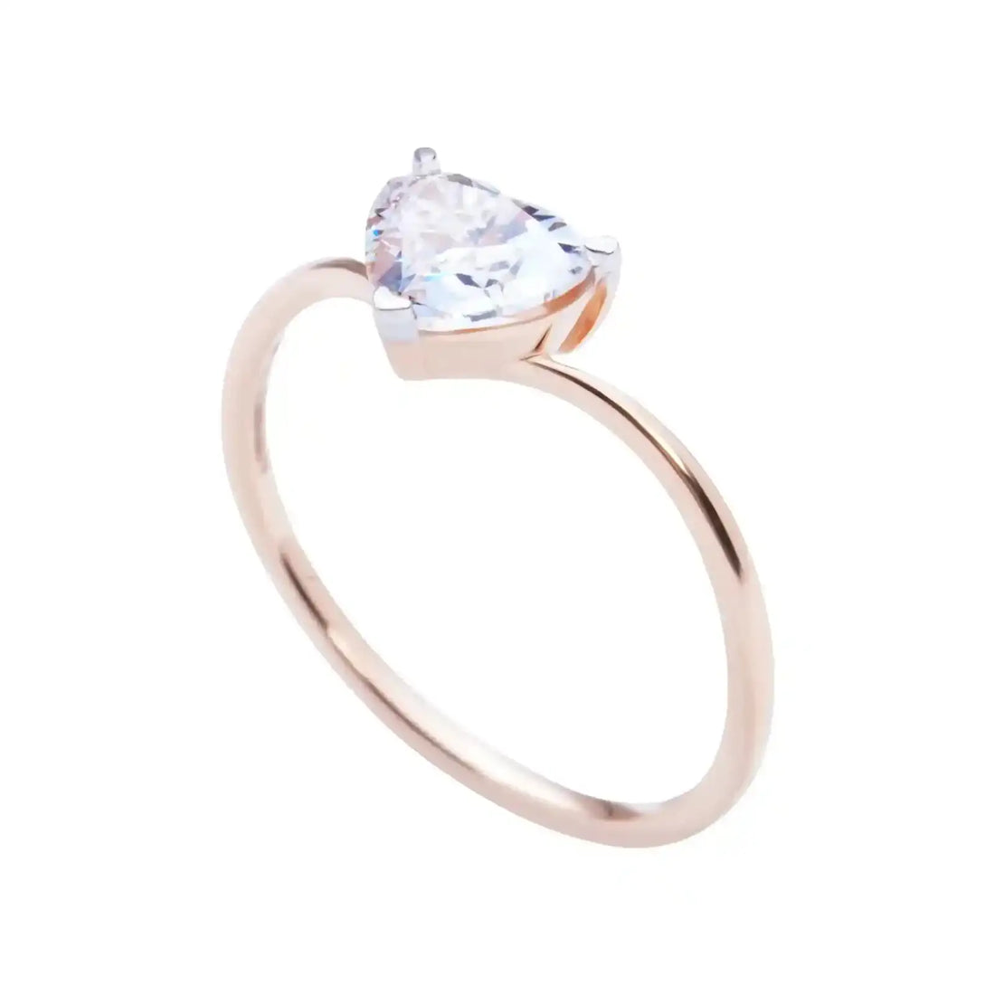 75 Cents Dainty Heart Diamond Ring