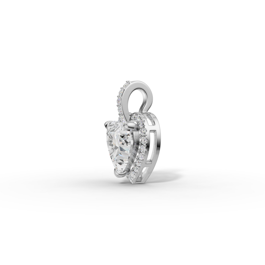 1 Carat Crimson Heart Solitaire Pendant