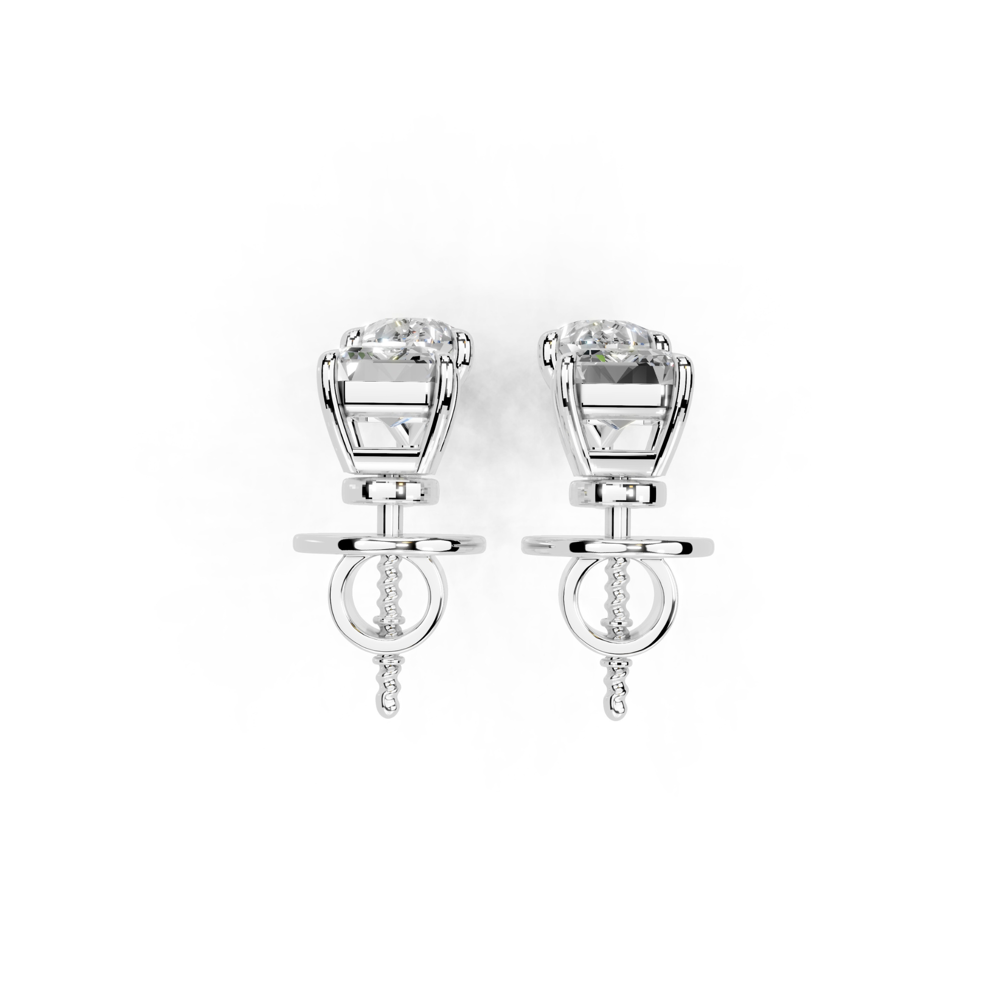 4 Carat Vespera Solitaires with Detachable Pear Jackets