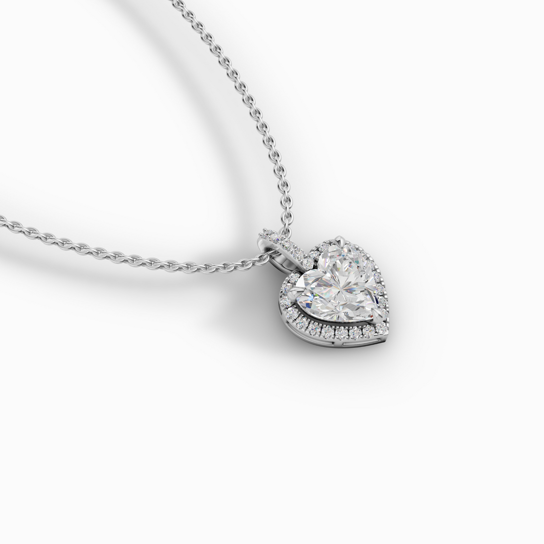 1 Carat Crimson Heart Solitaire Pendant