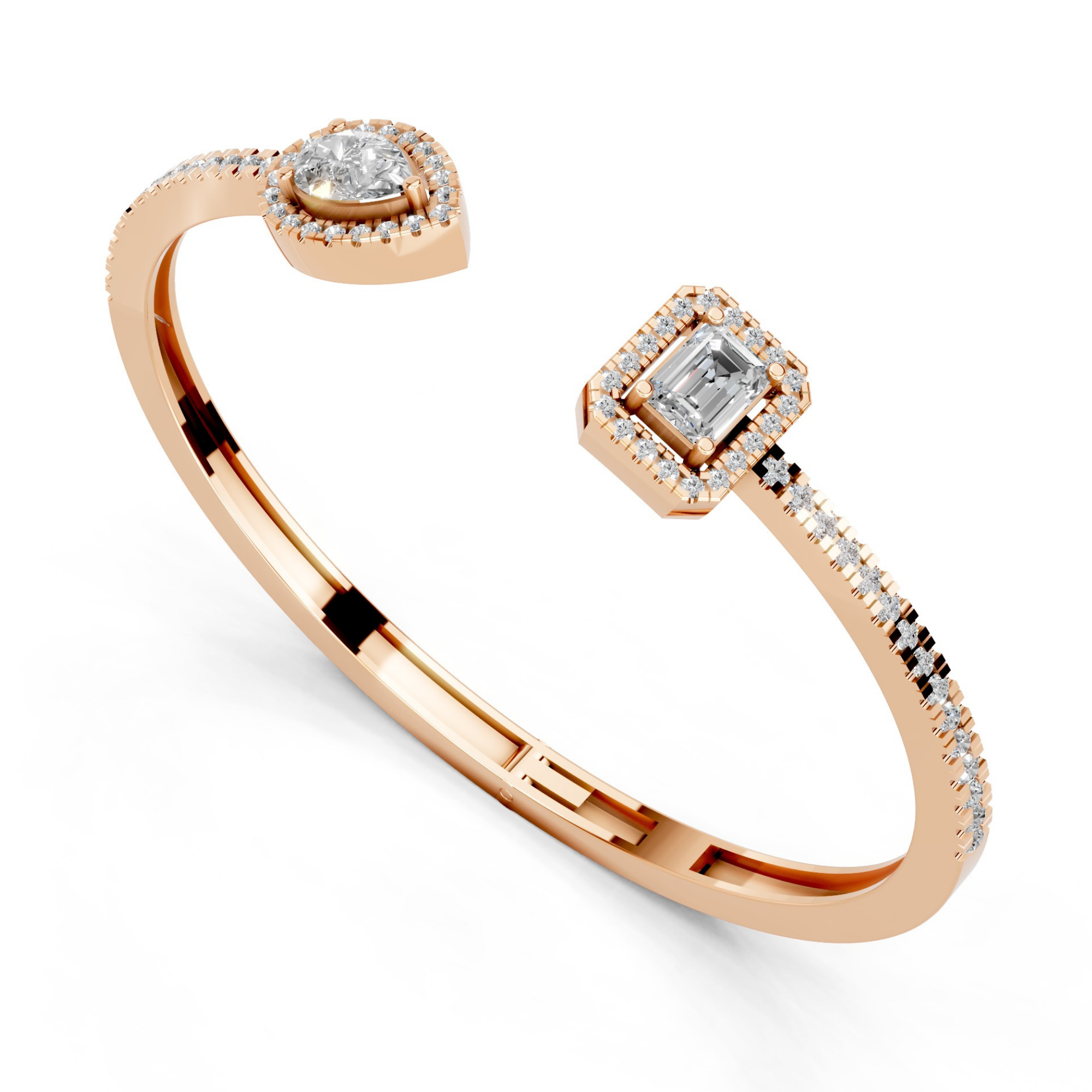 Toi et Moi Emerald and Pear Bracelet