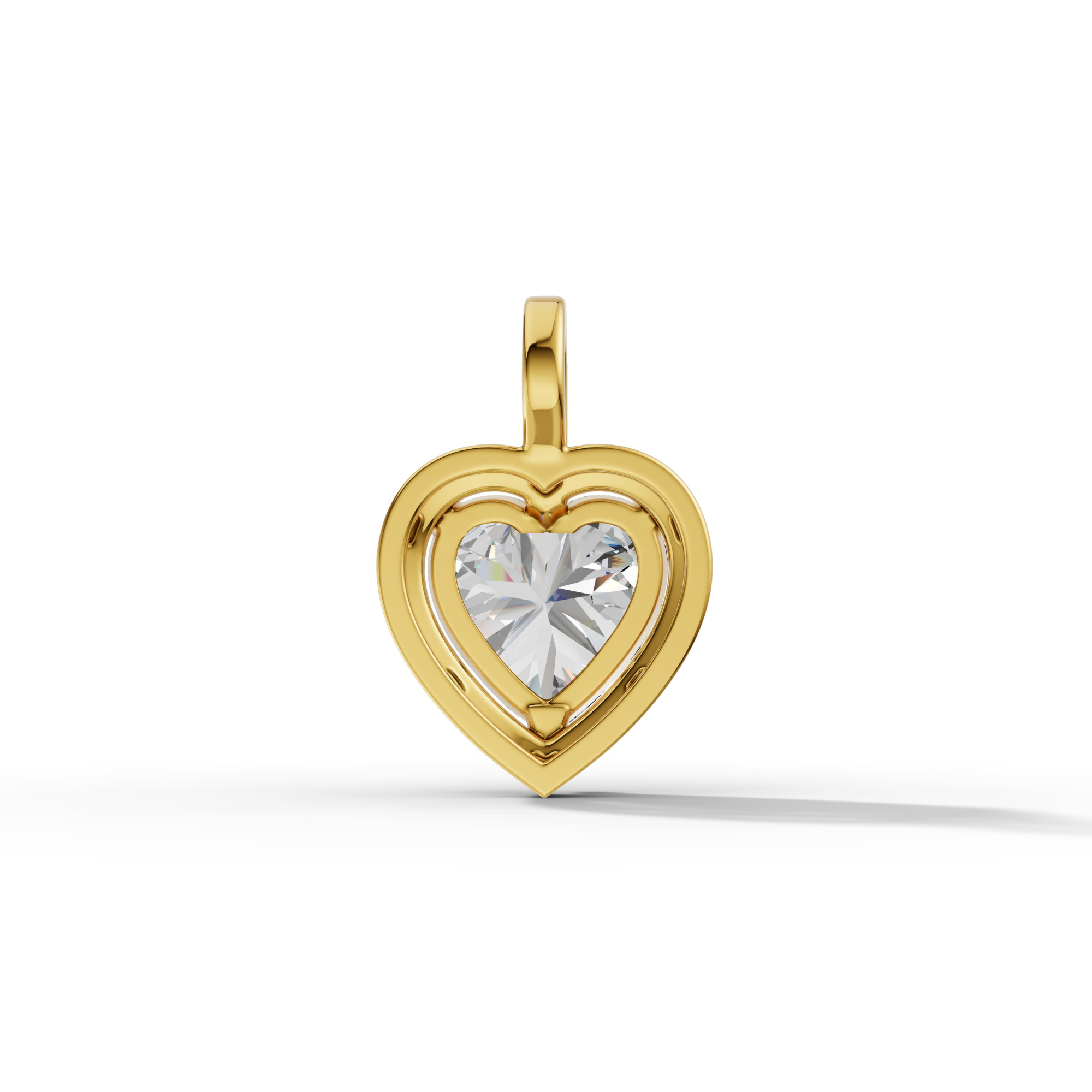 1 Carat Crimson Heart Solitaire Pendant