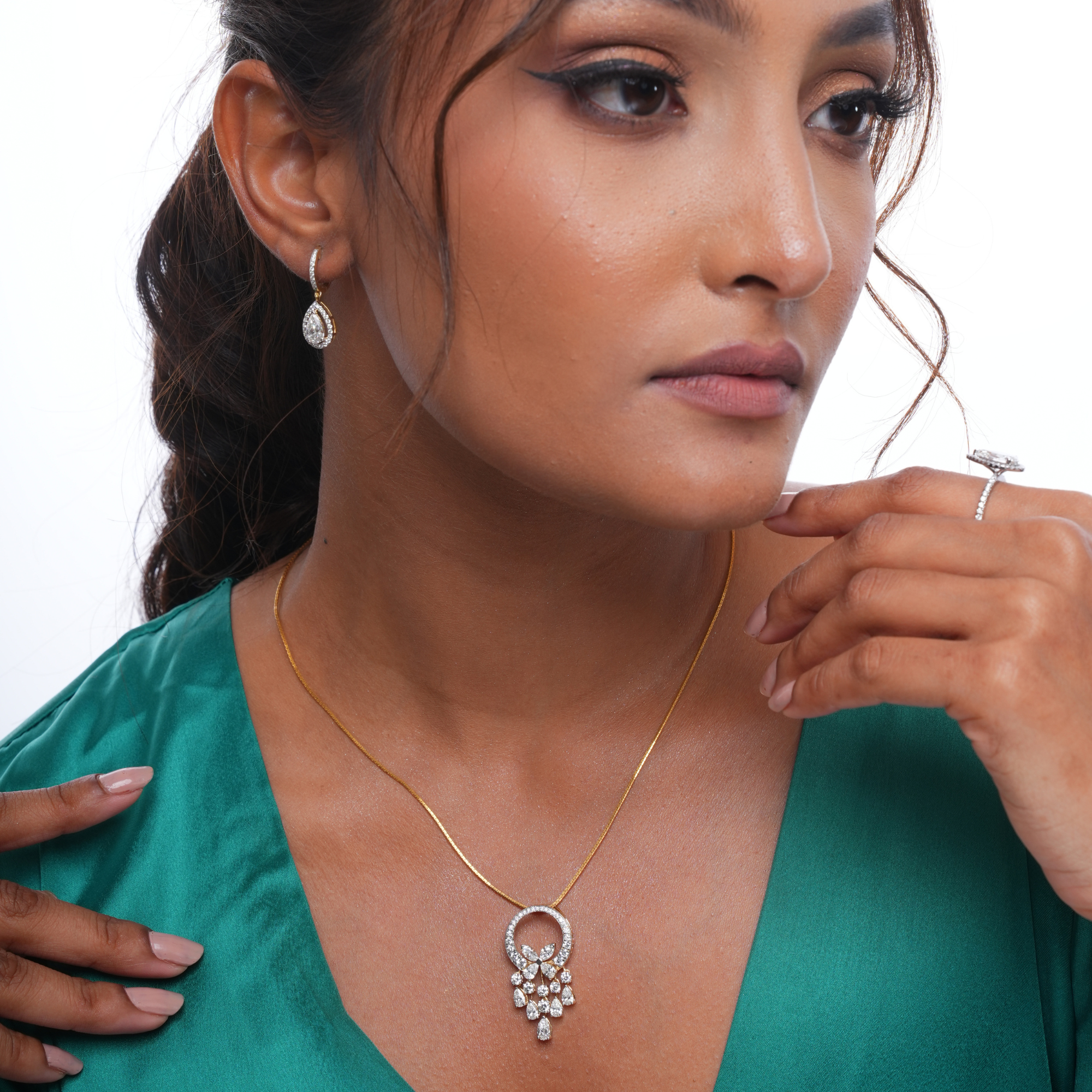 Butterfly Halo Diamond Pendant