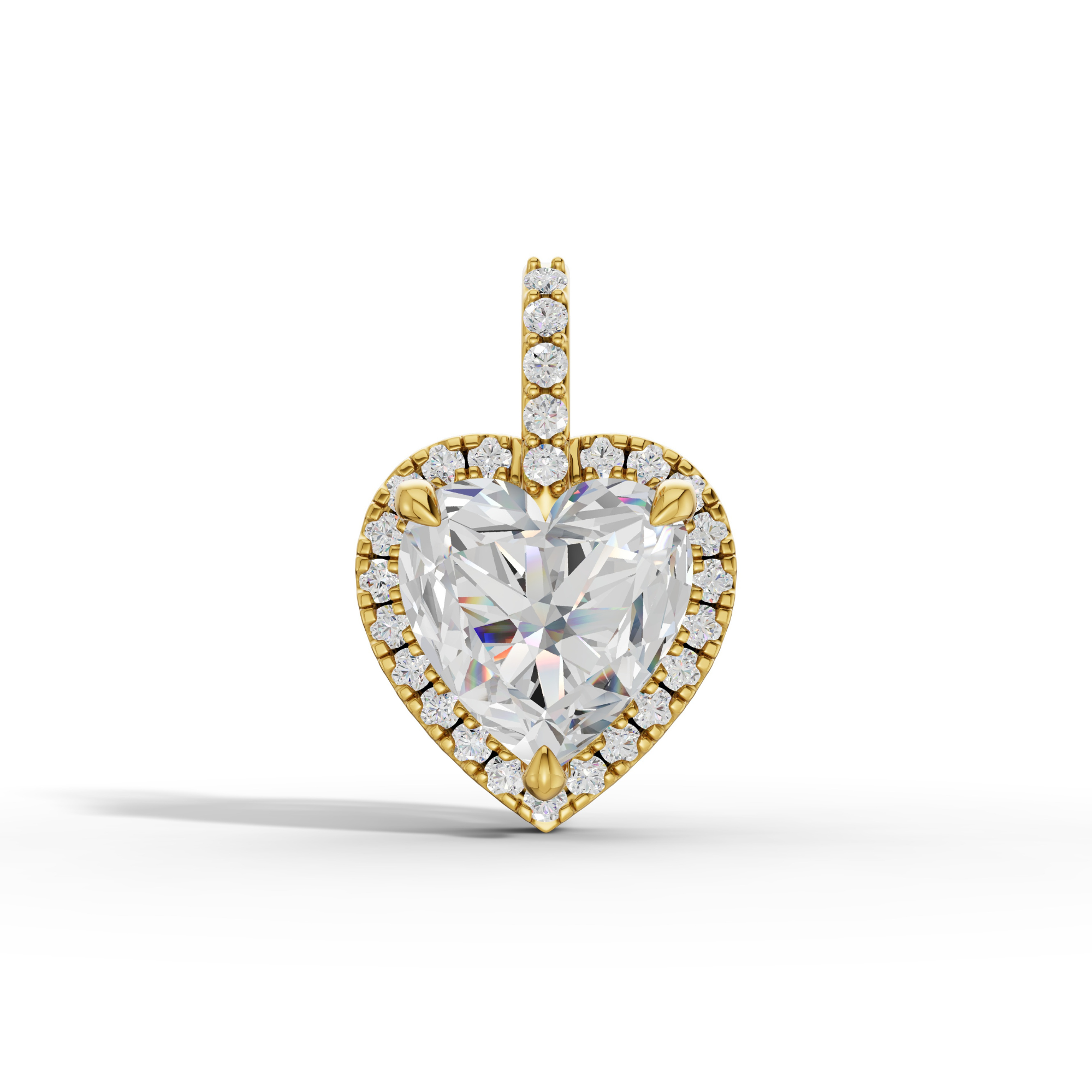1 Carat Crimson Heart Solitaire Pendant