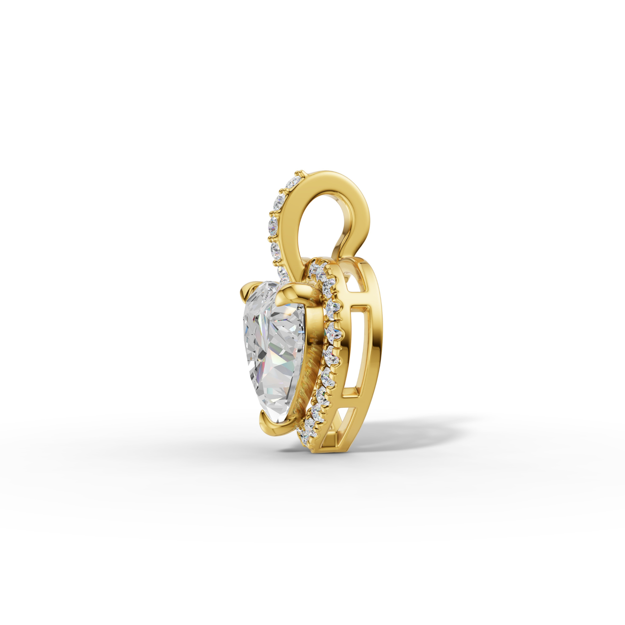 1 Carat Crimson Heart Solitaire Pendant