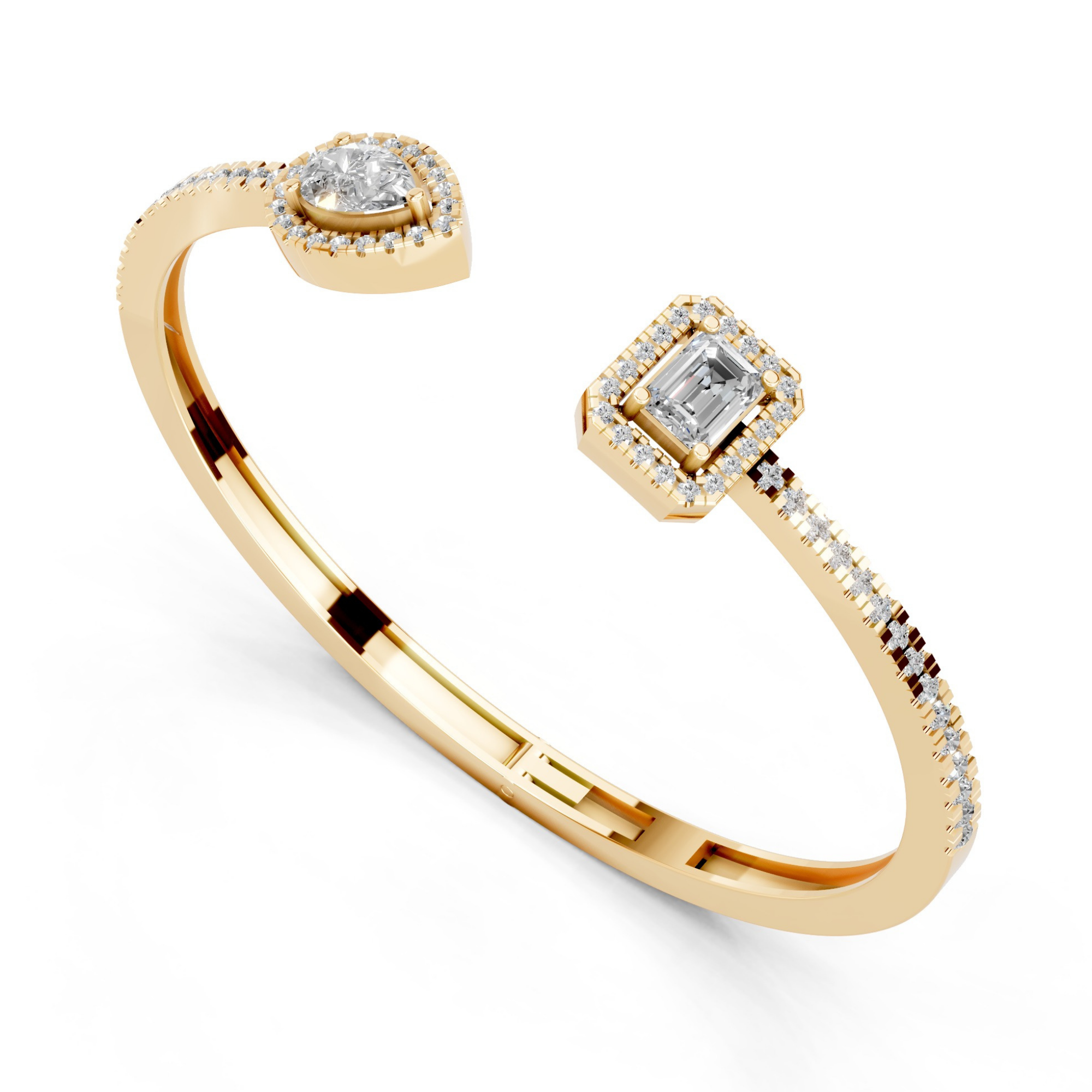 Toi et Moi Emerald and Pear Bracelet