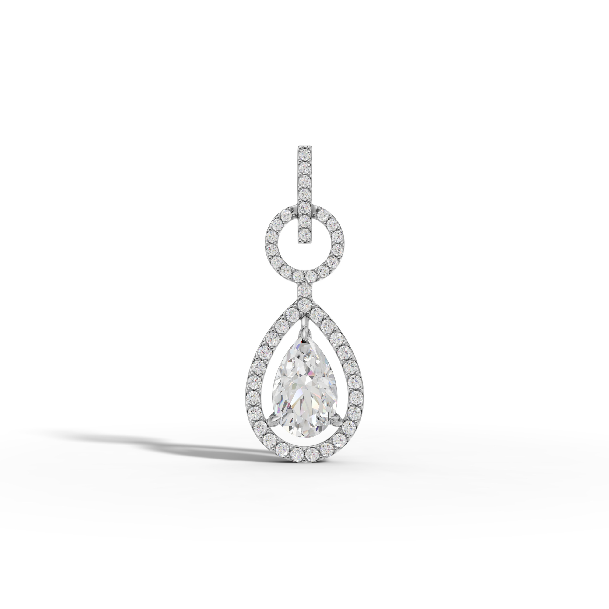 1.6 Carat Aurora Drop Diamond Pendant