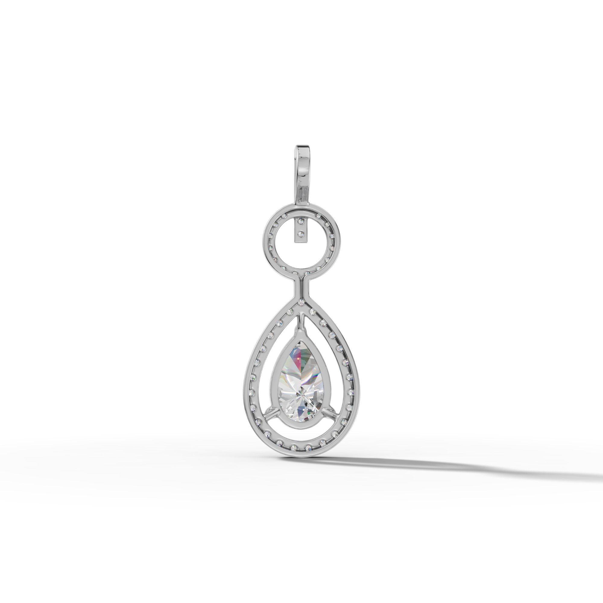 1.6 Carat Aurora Drop Diamond Pendant