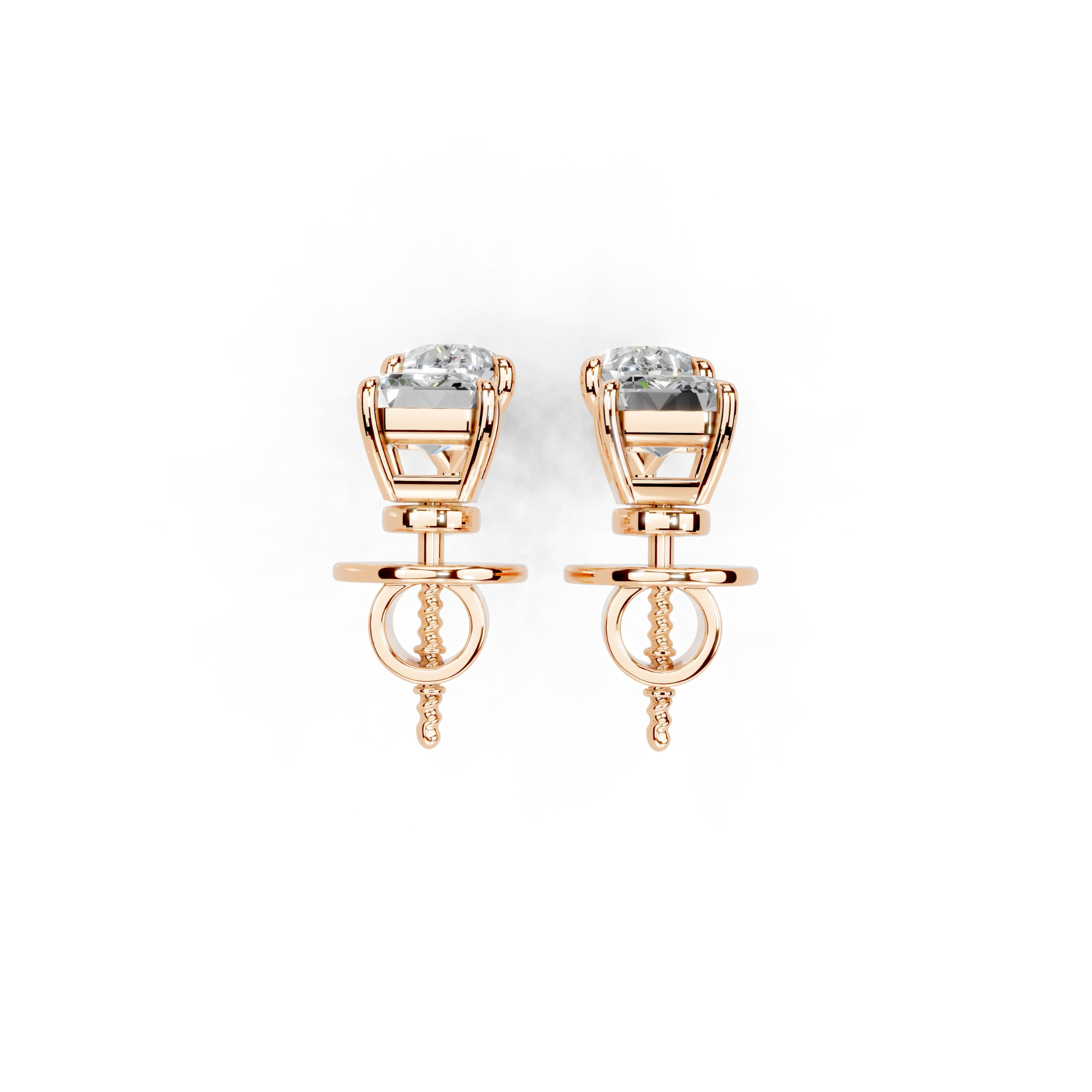 4 Carat Vespera Solitaires with Detachable Pear Jackets