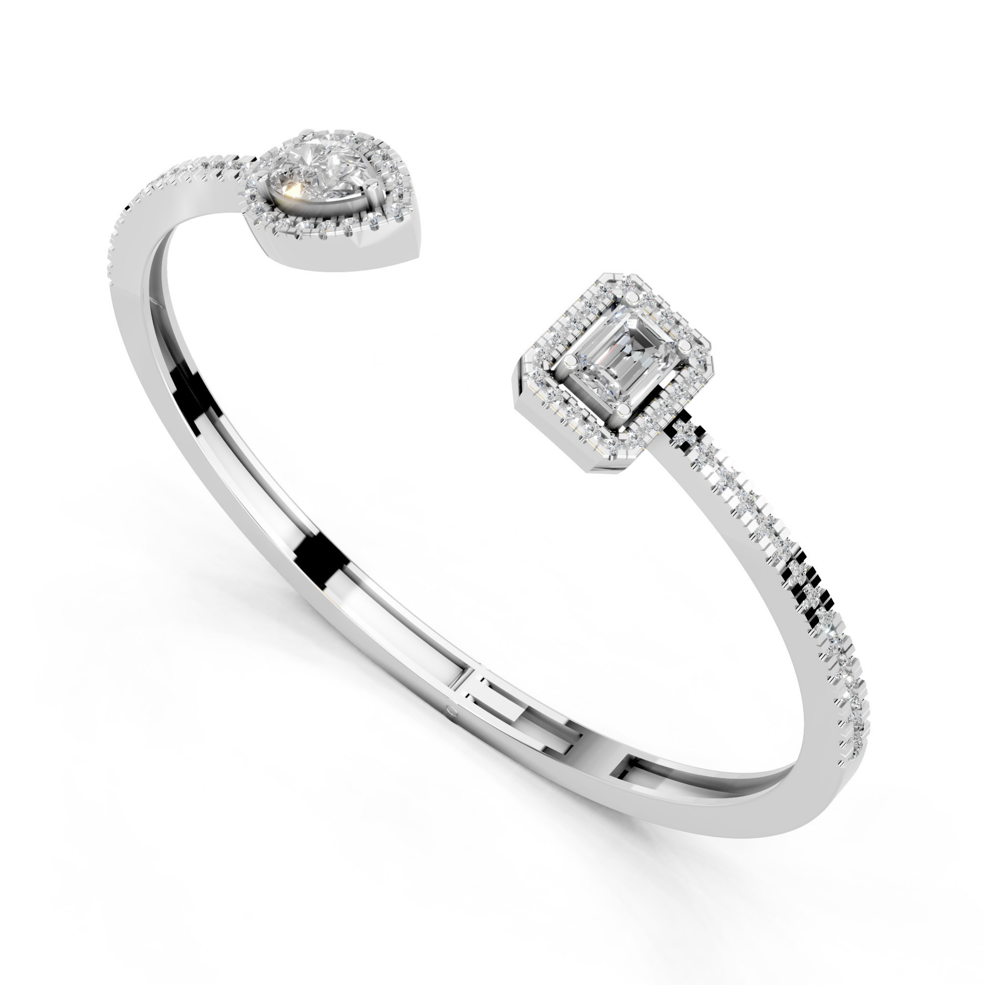 Toi et Moi Emerald and Pear Bracelet