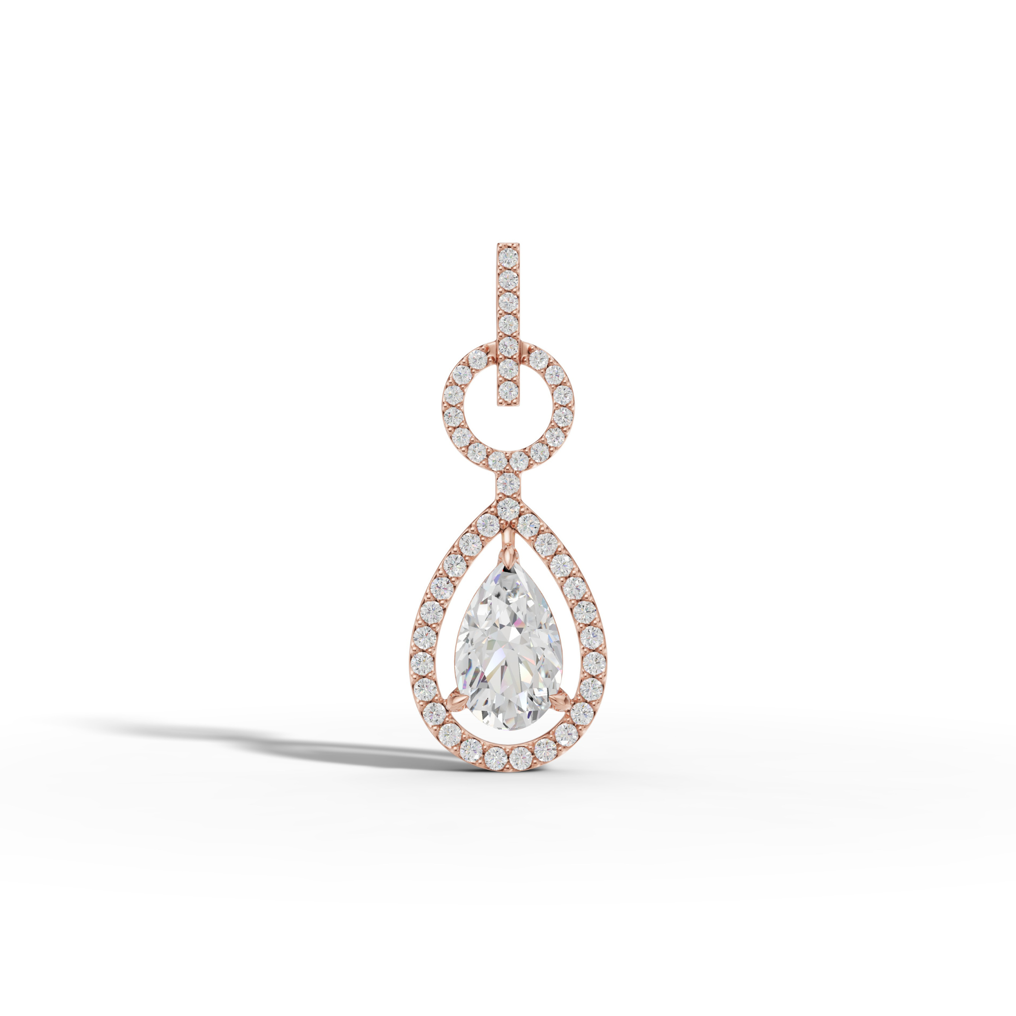 1.6 Carat Aurora Drop Diamond Pendant
