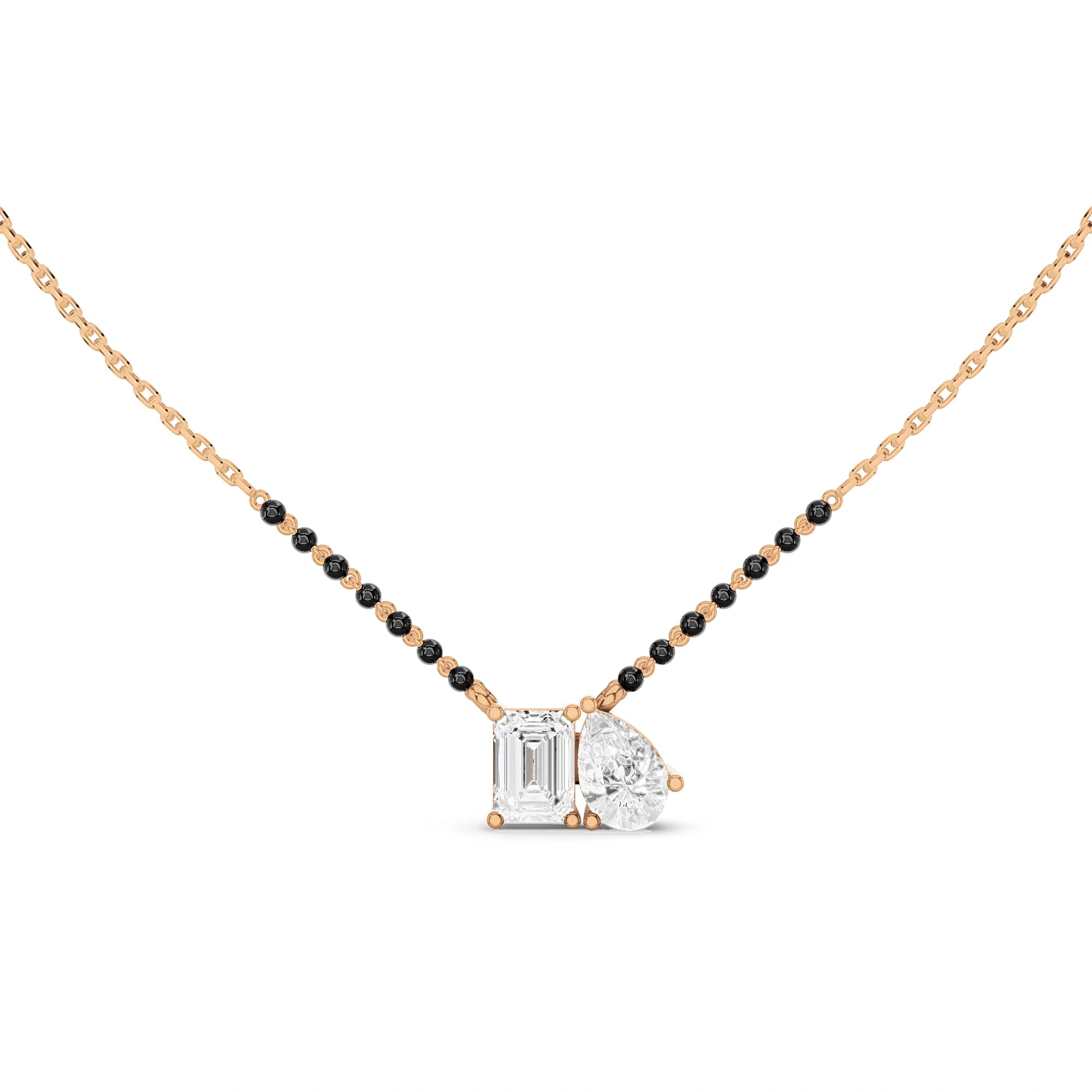 Anika Emerald and Pear Diamond Mangalsutra (With Chain)