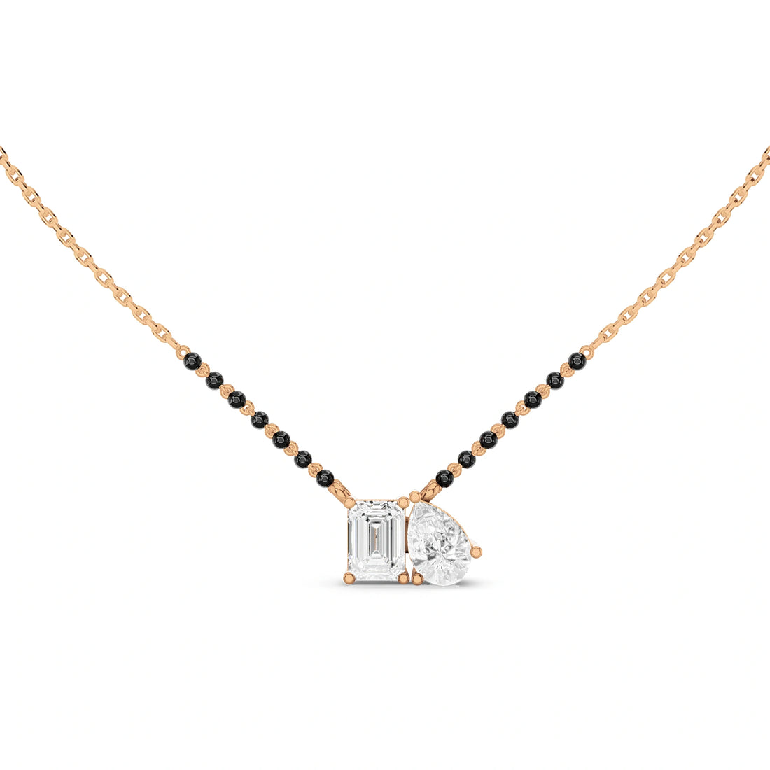 Anika Emerald and Pear Diamond Mangalsutra (With Chain)