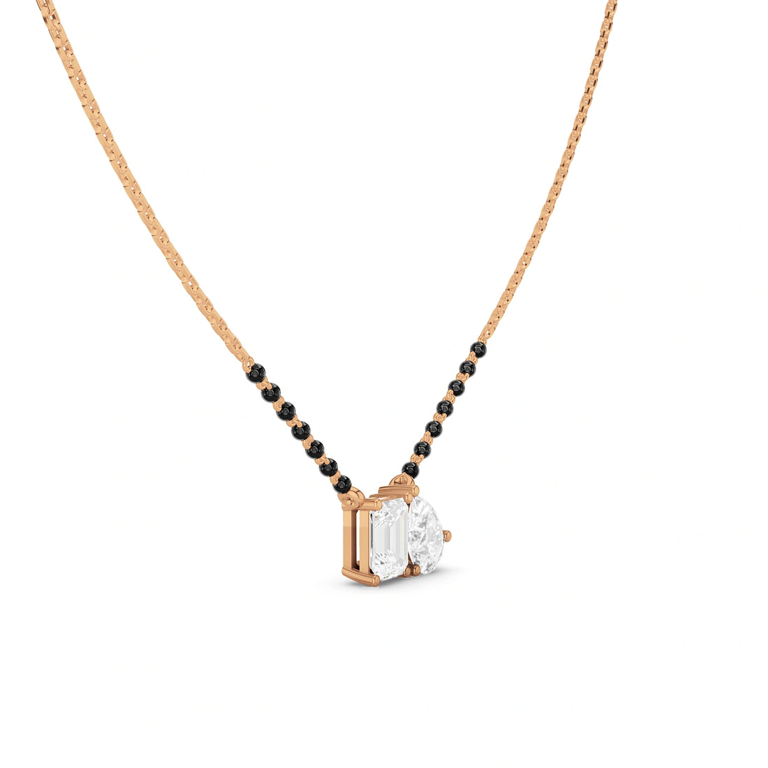 Anika Emerald and Pear Diamond Mangalsutra (With Chain)