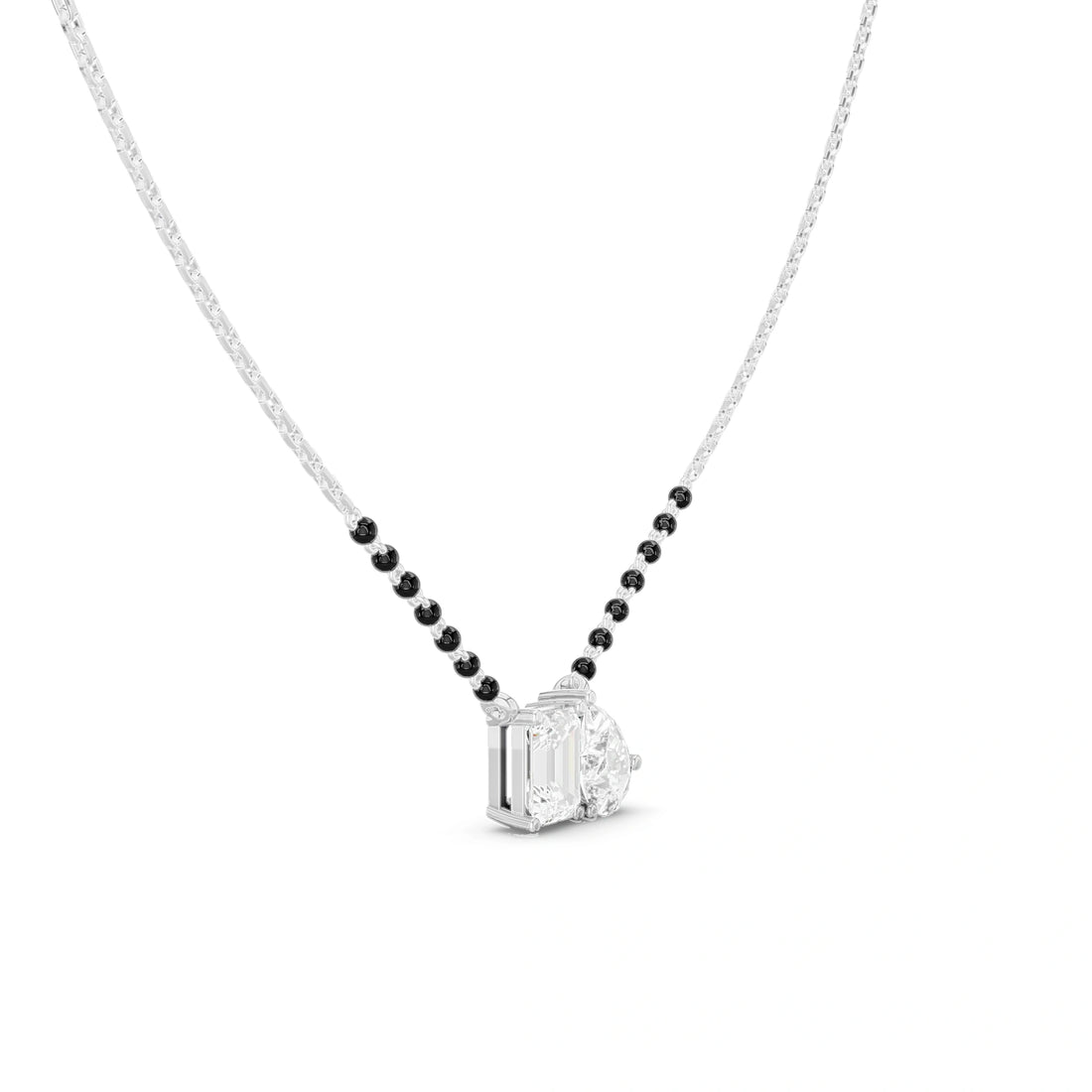 Anika Emerald and Pear Diamond Mangalsutra (With Chain)