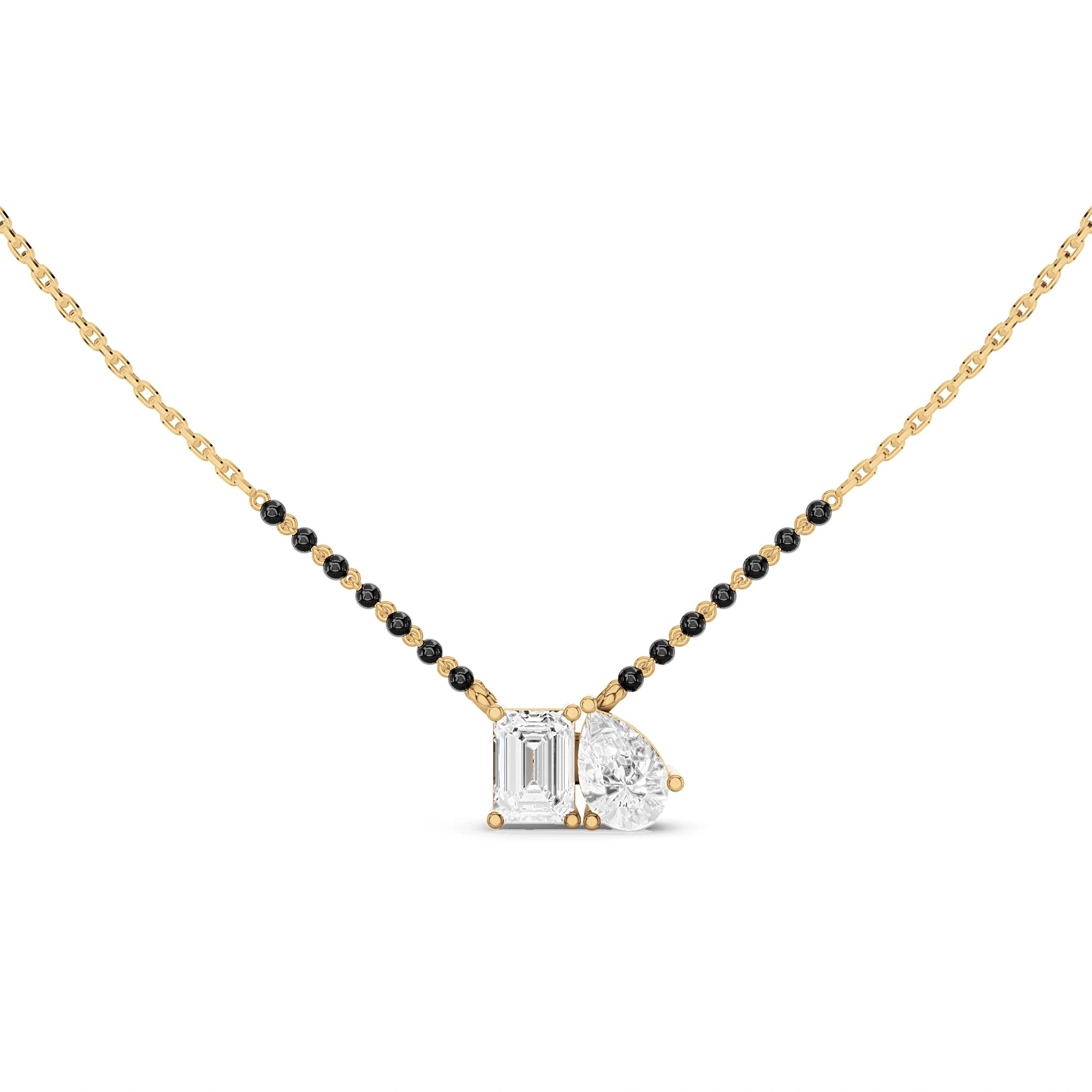 Anika Emerald and Pear Diamond Mangalsutra (With Chain)
