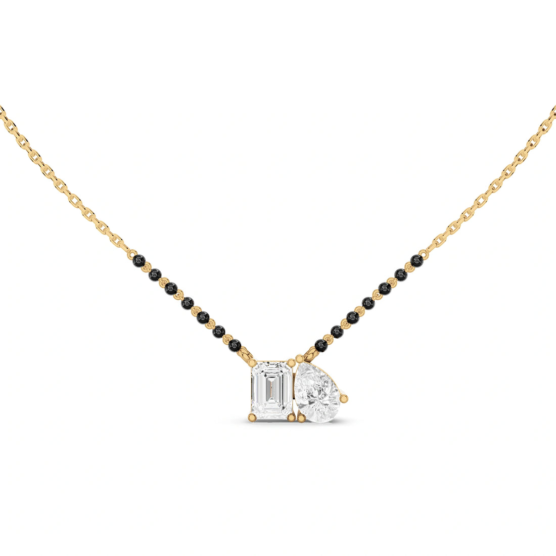 Anika Emerald and Pear Diamond Mangalsutra (With Chain)