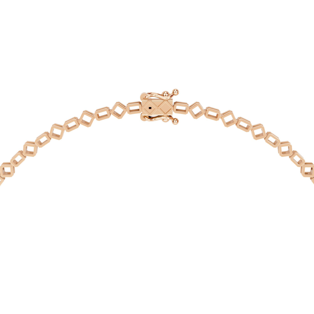 Radiant Asscher Solitaire Diamond Necklace