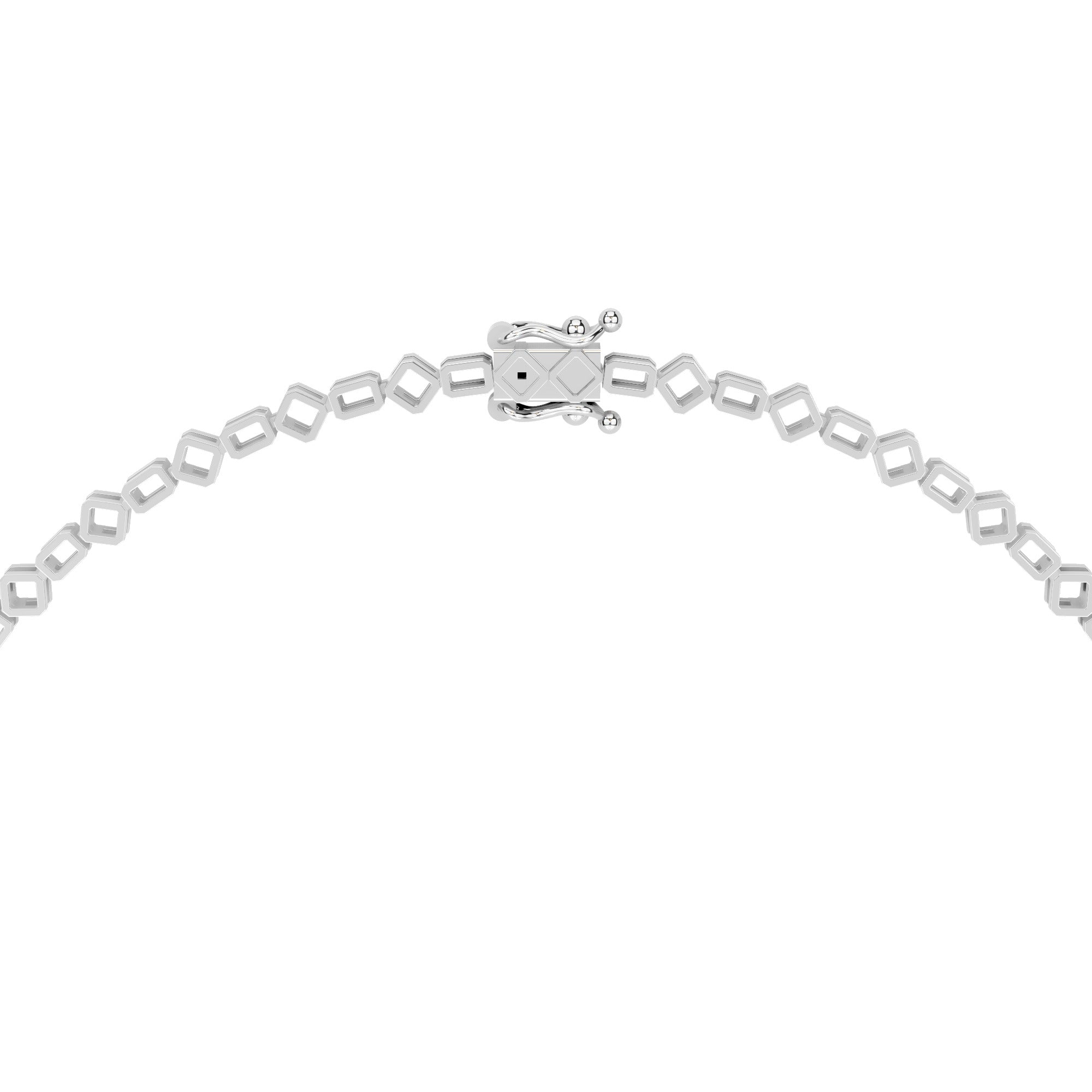 Radiant Asscher Solitaire Diamond Necklace