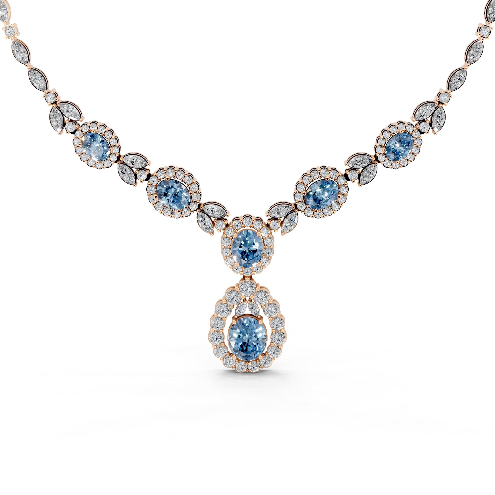 Vintage Azure Diamond Necklace