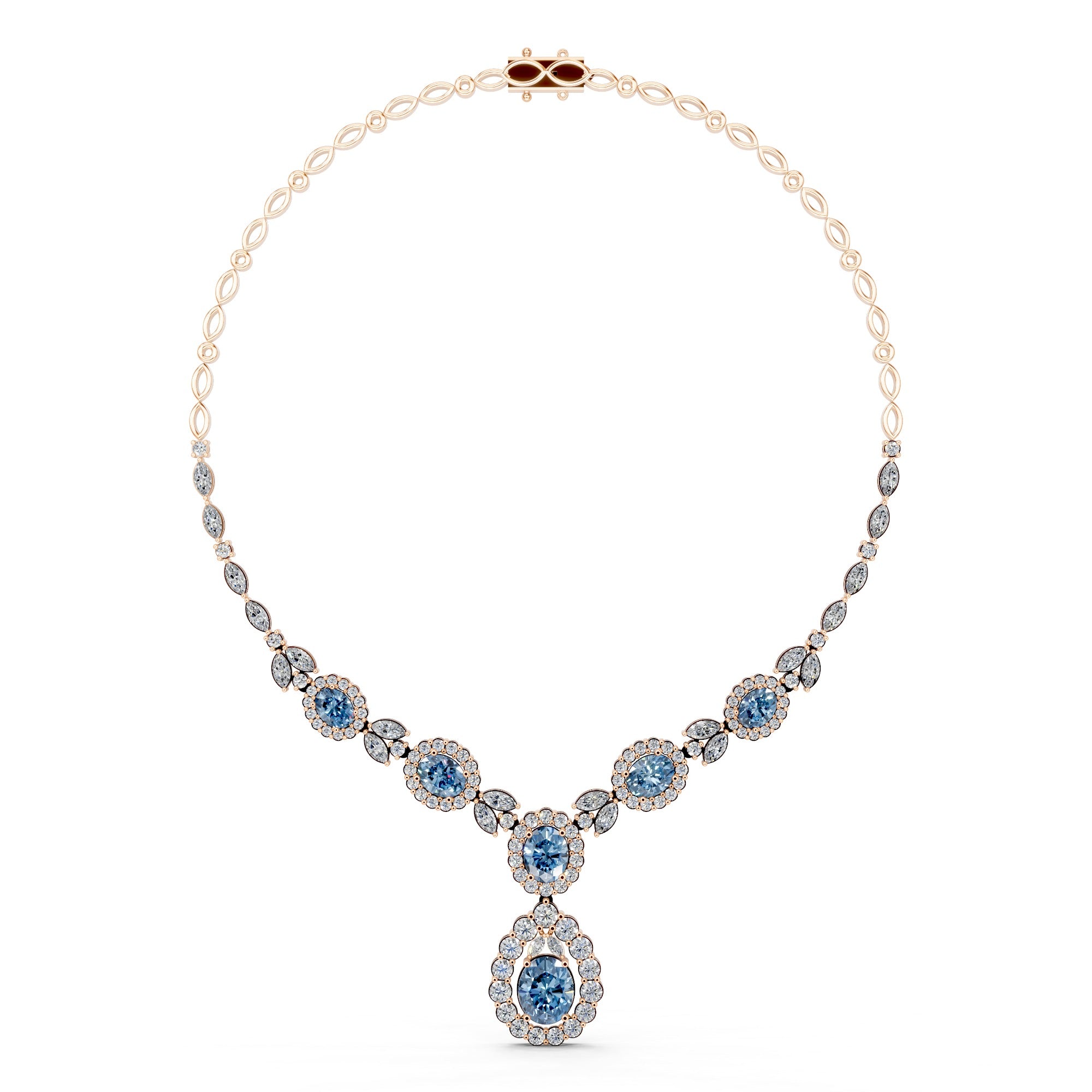 Vintage Azure Diamond Necklace