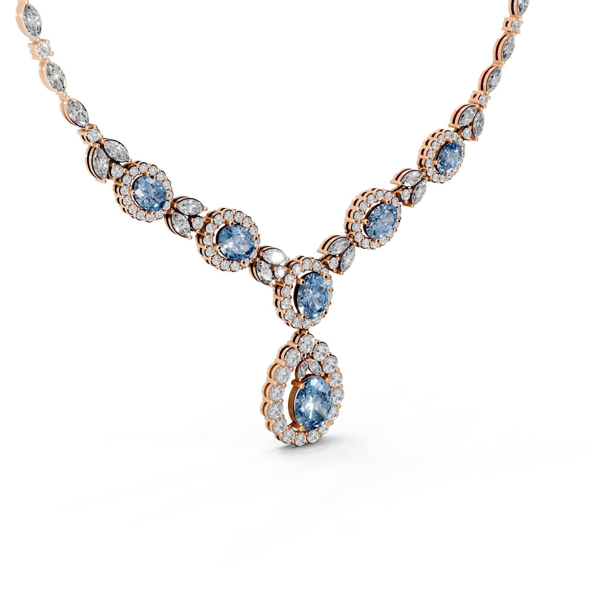 Vintage Azure Diamond Necklace