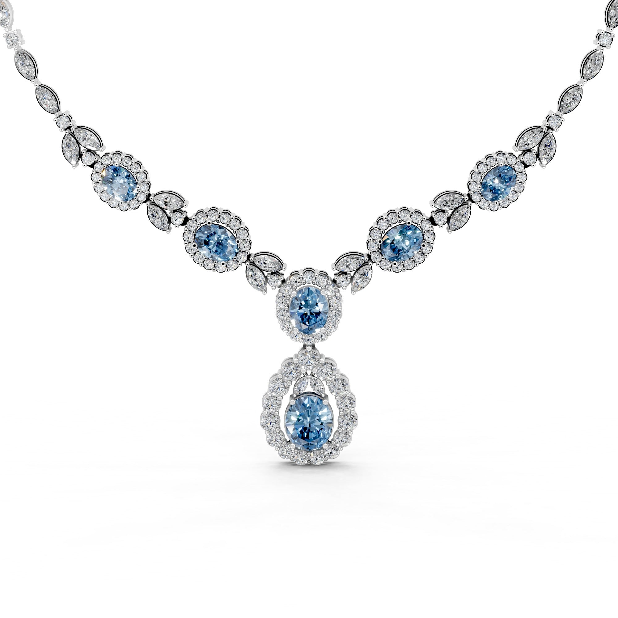 Vintage Azure Diamond Necklace