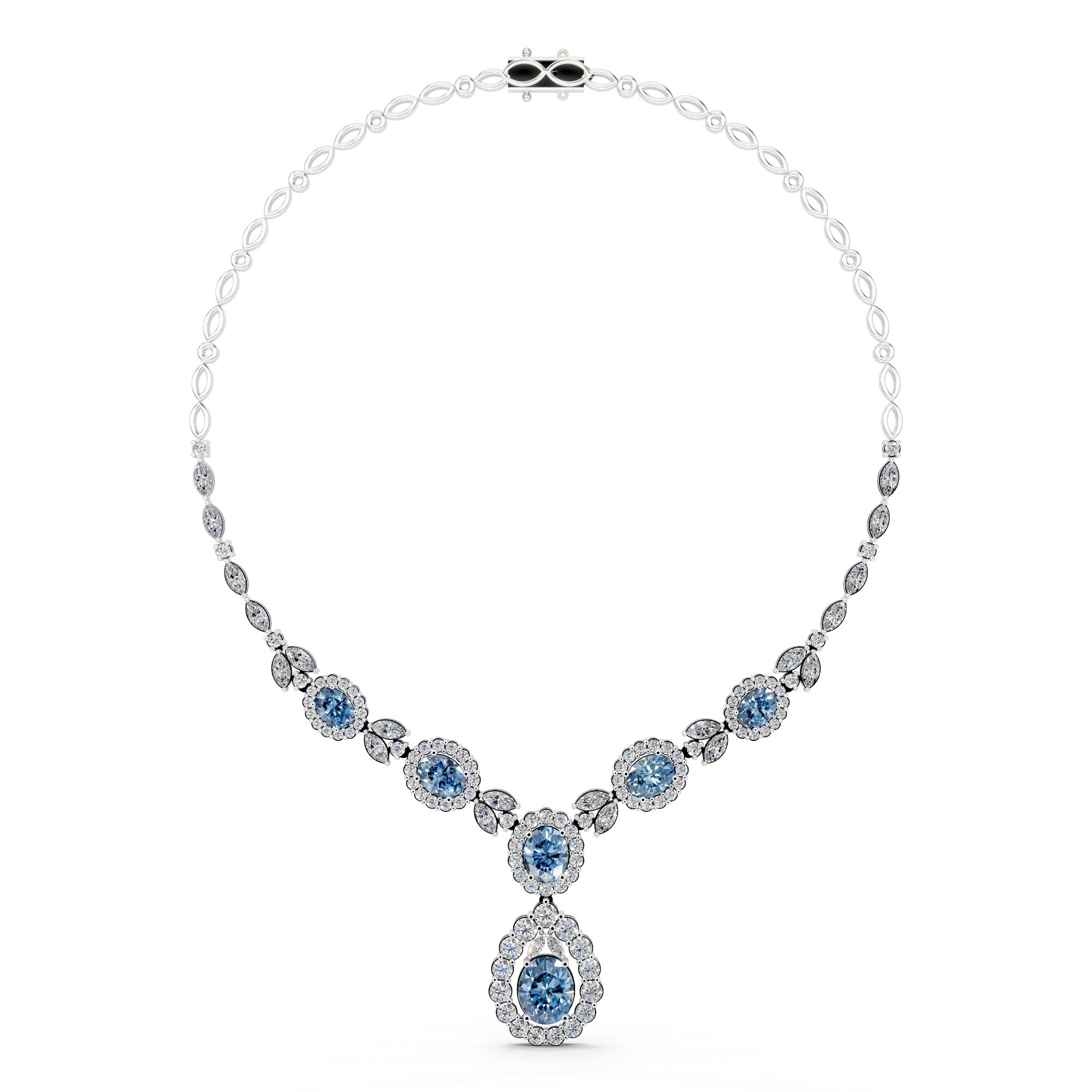 Vintage Azure Diamond Necklace