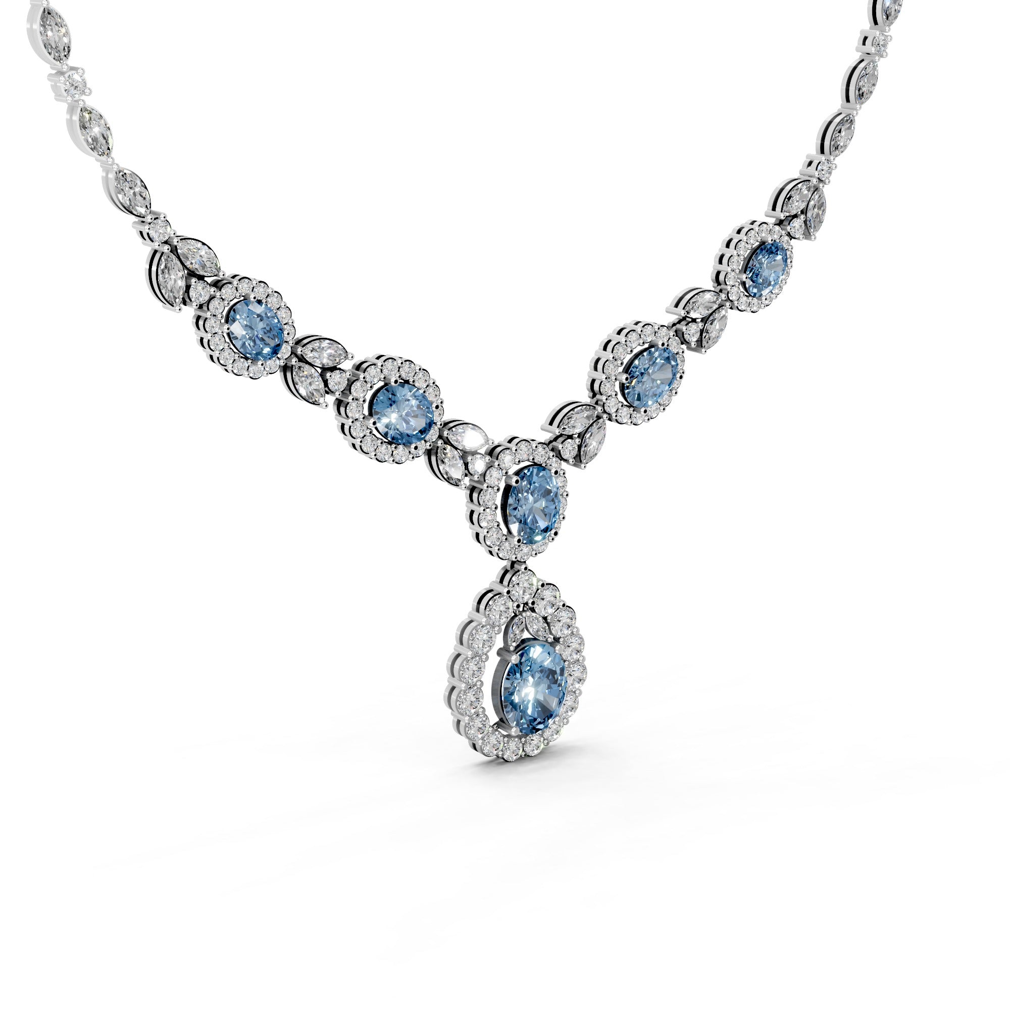 Vintage Azure Diamond Necklace