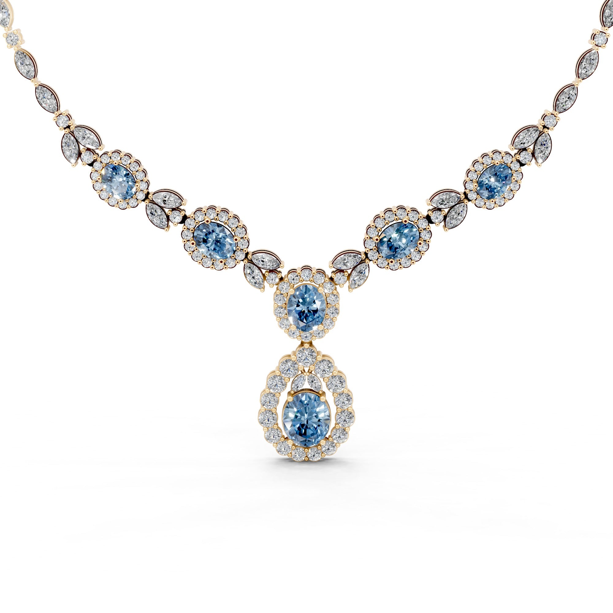 Vintage Azure Diamond Necklace