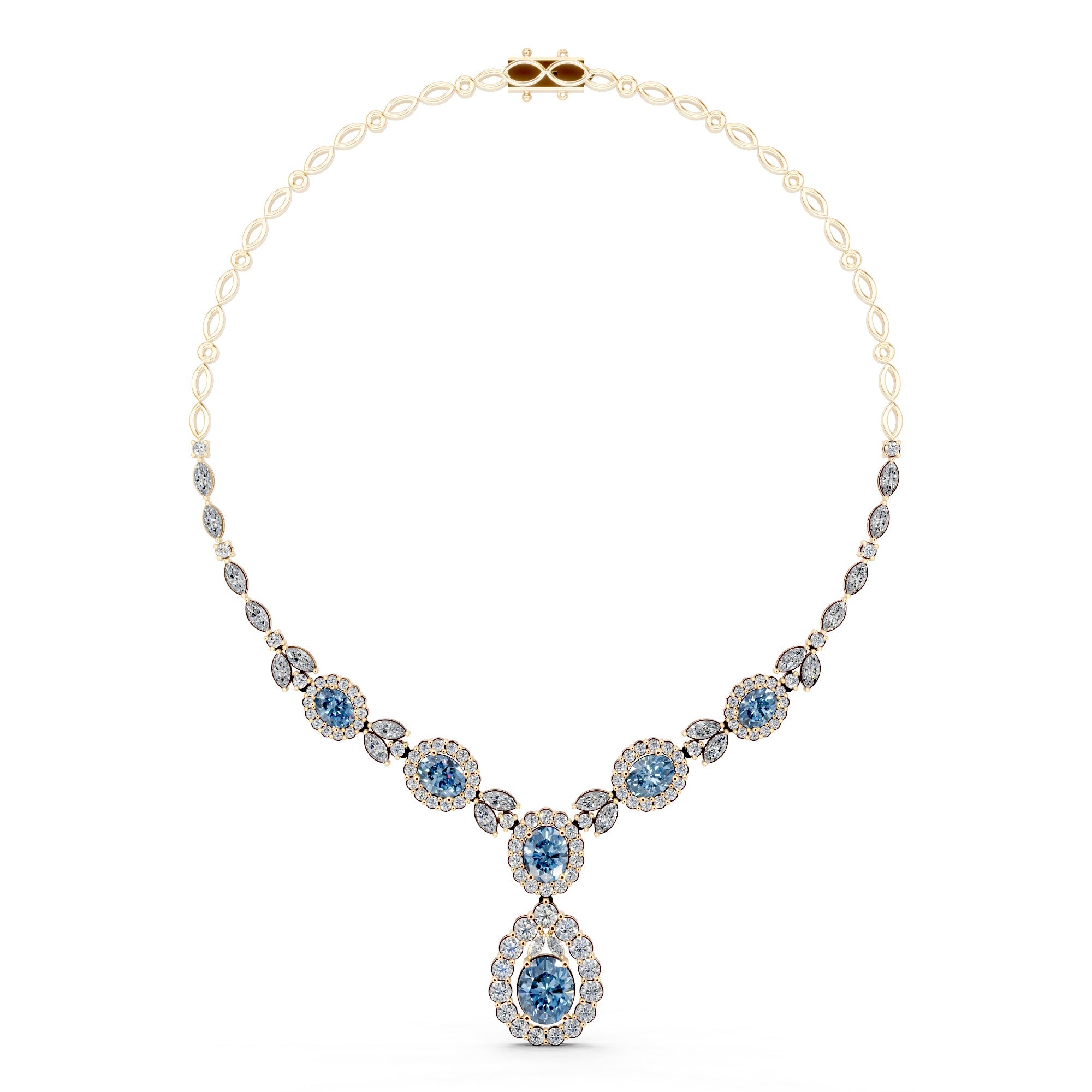 Vintage Azure Diamond Necklace