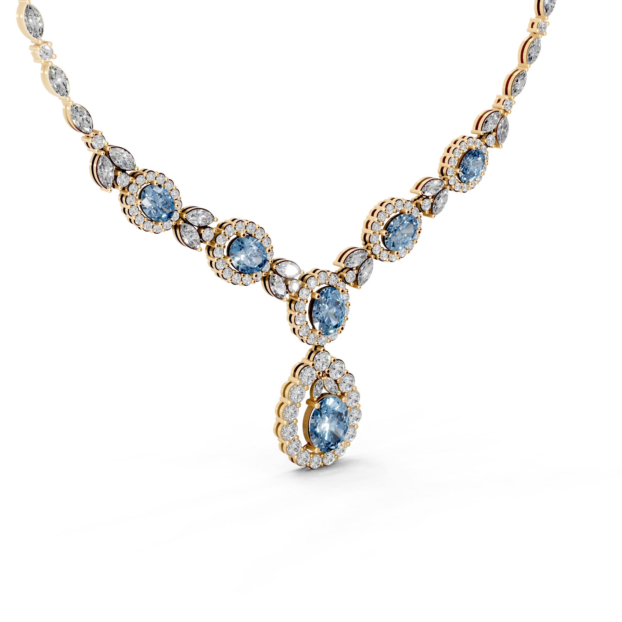 Vintage Azure Diamond Necklace
