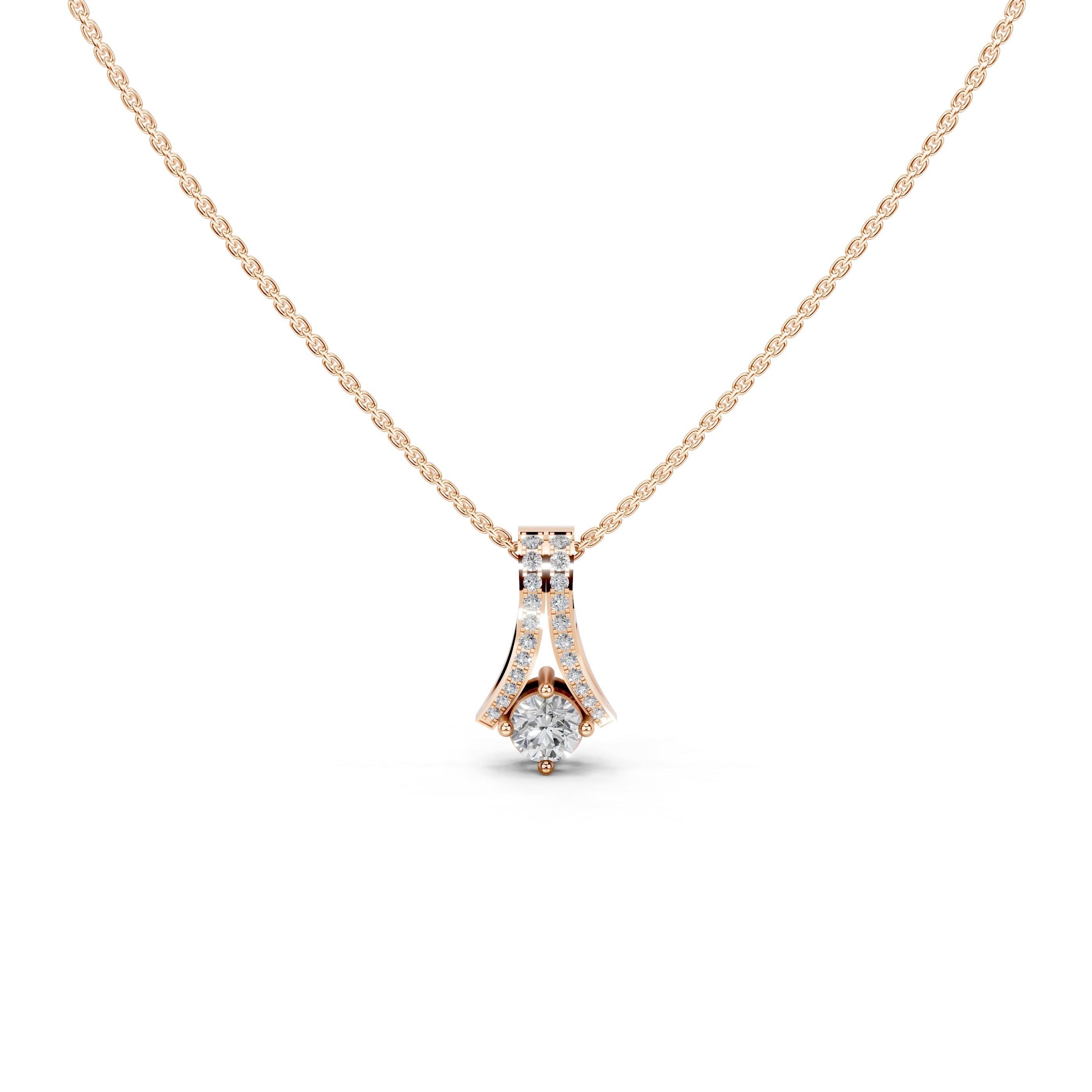 Eternal Rose Solitaire Pendant