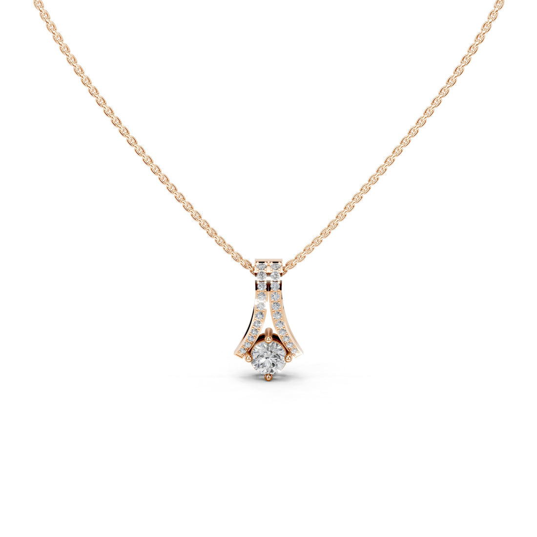 Eternal Rose Solitaire Pendant