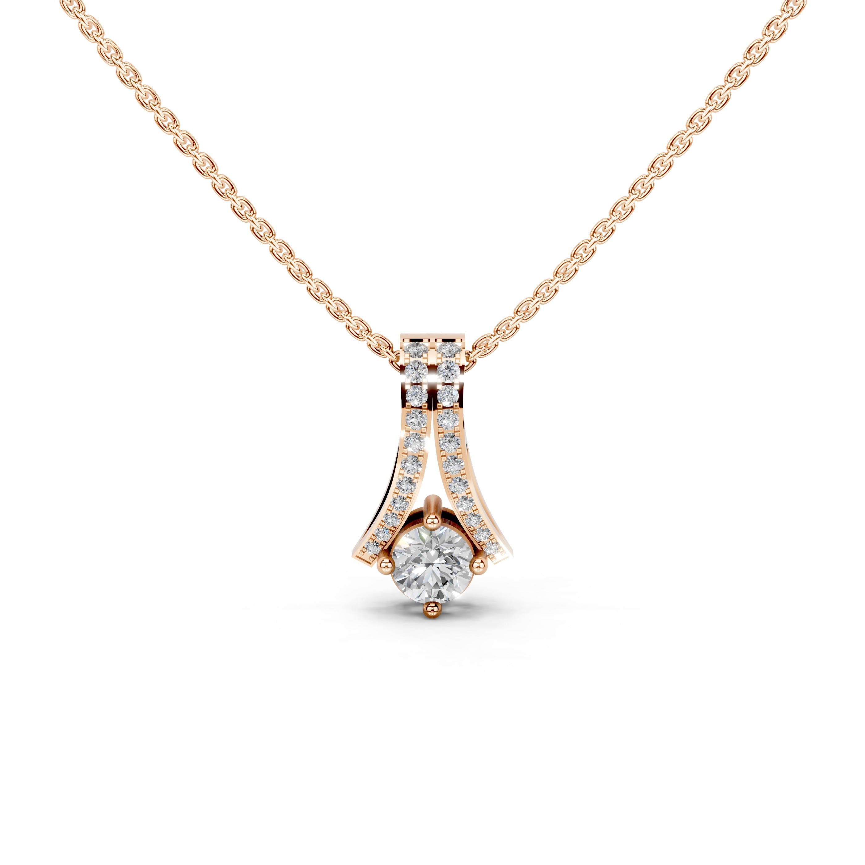 Eternal Rose Solitaire Pendant