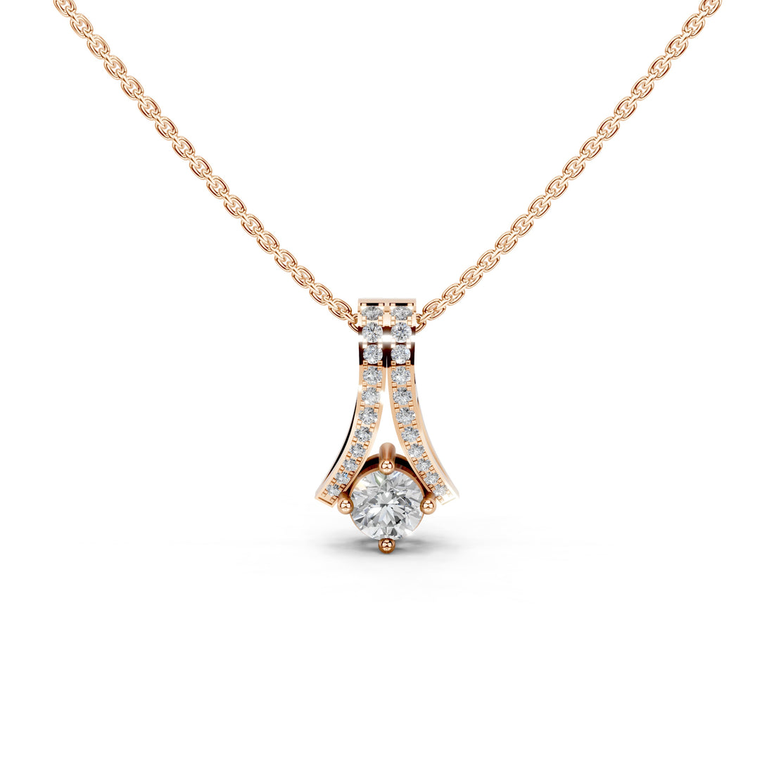 Eternal Rose Solitaire Pendant