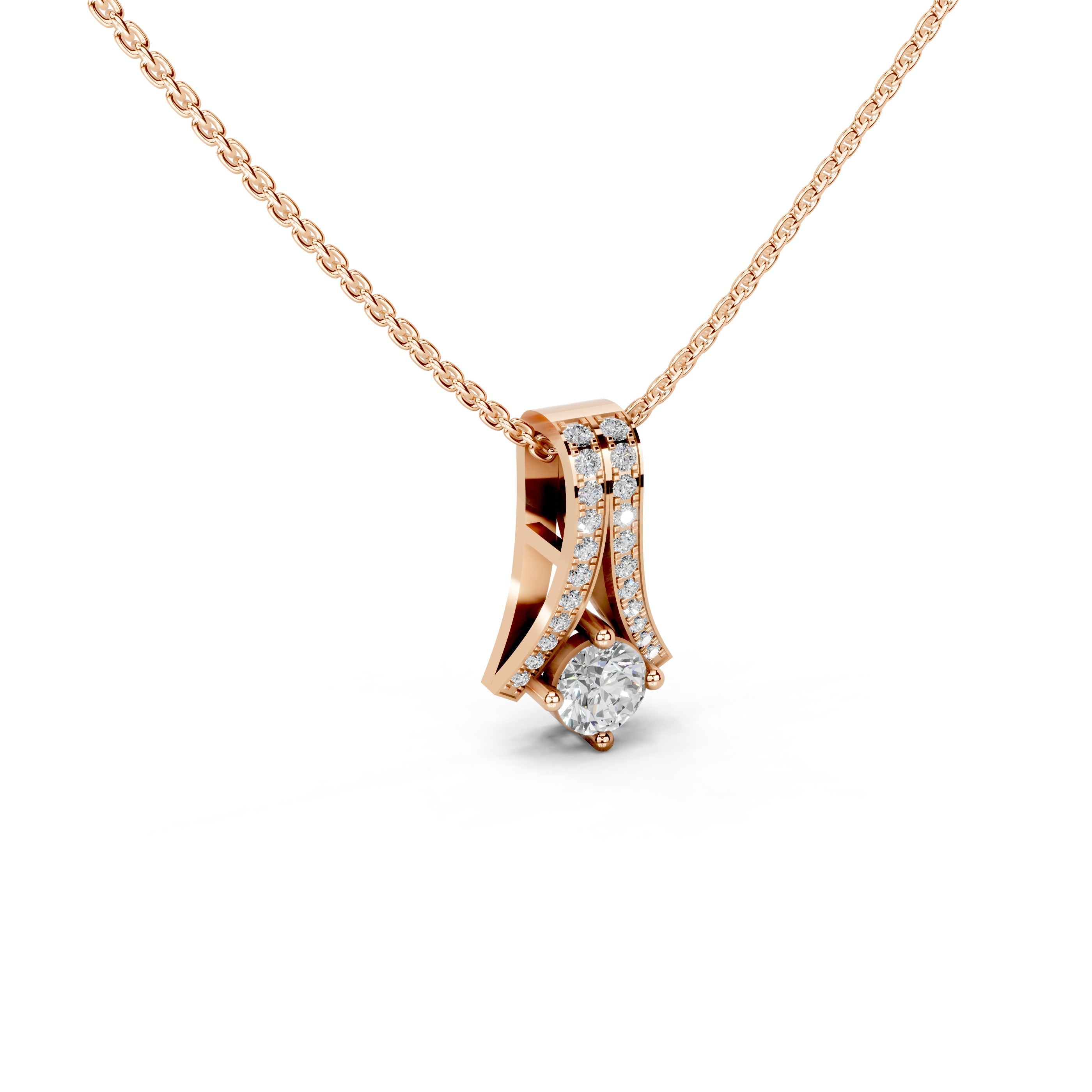 Eternal Rose Solitaire Pendant